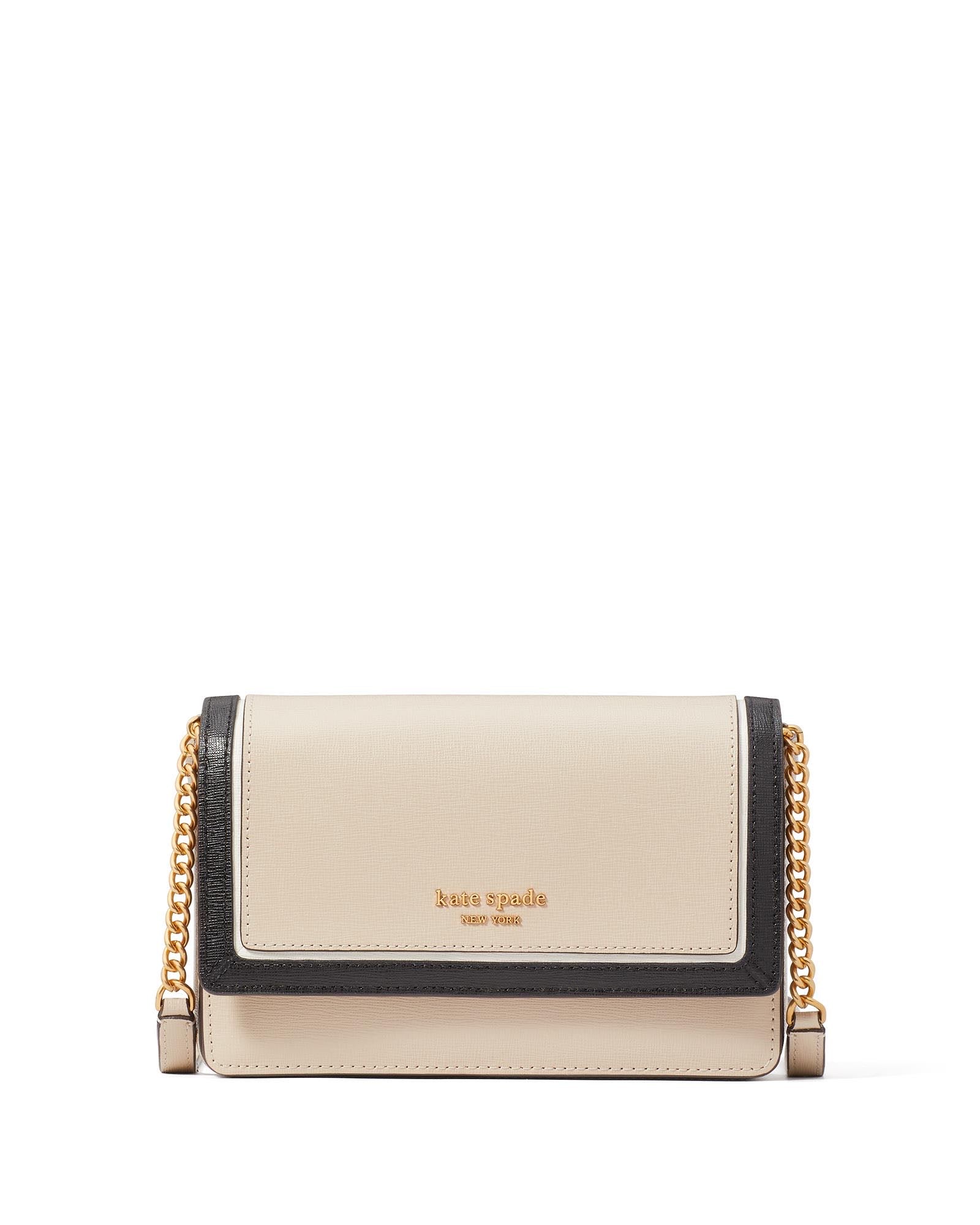 k8963_Morgan Colorblocked Flap Chain Wallet_Earthenware Black Mu