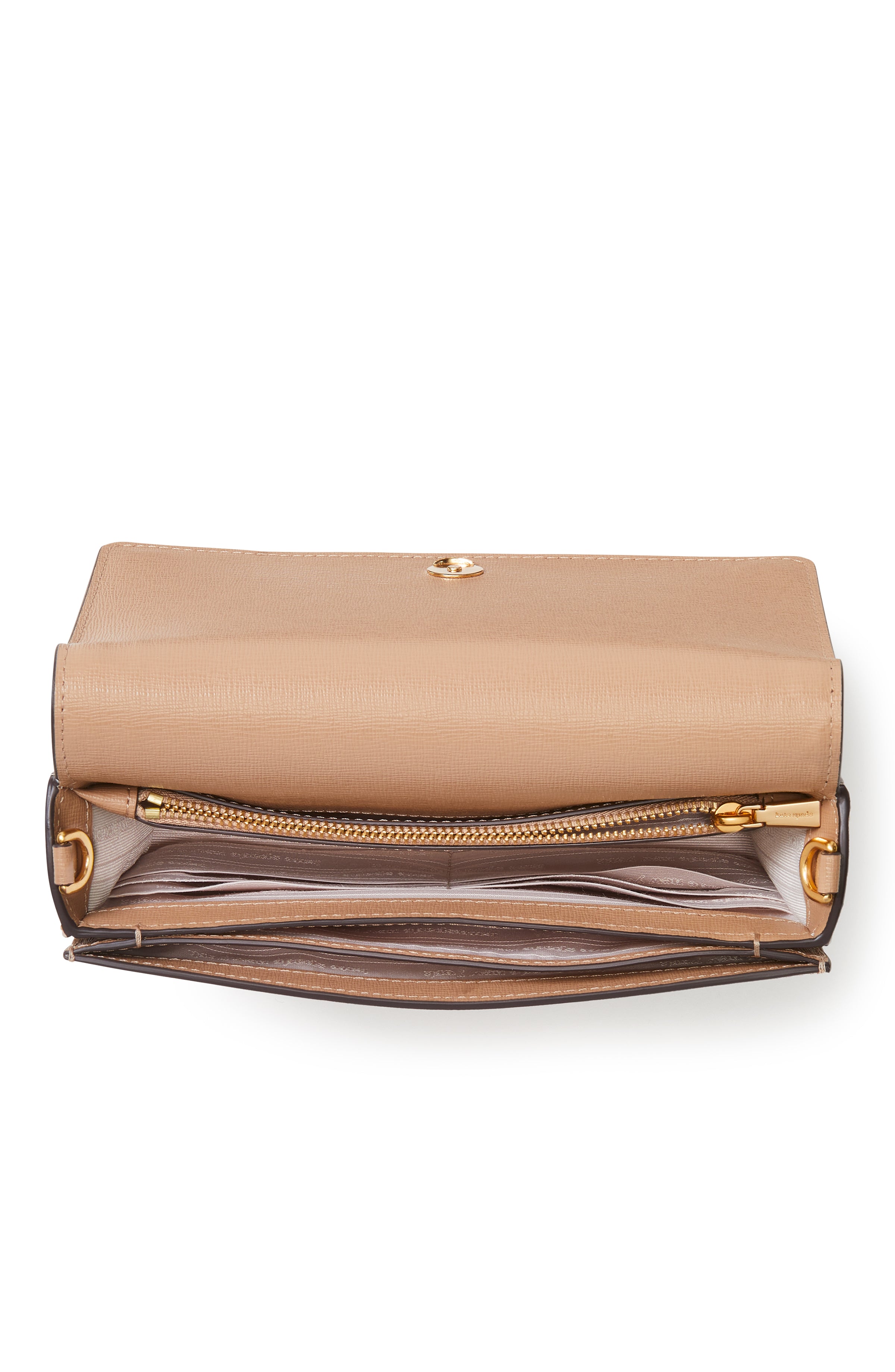 k8963_Morgan Colorblocked Flap Chain Wallet_Cafe Mocha Multi