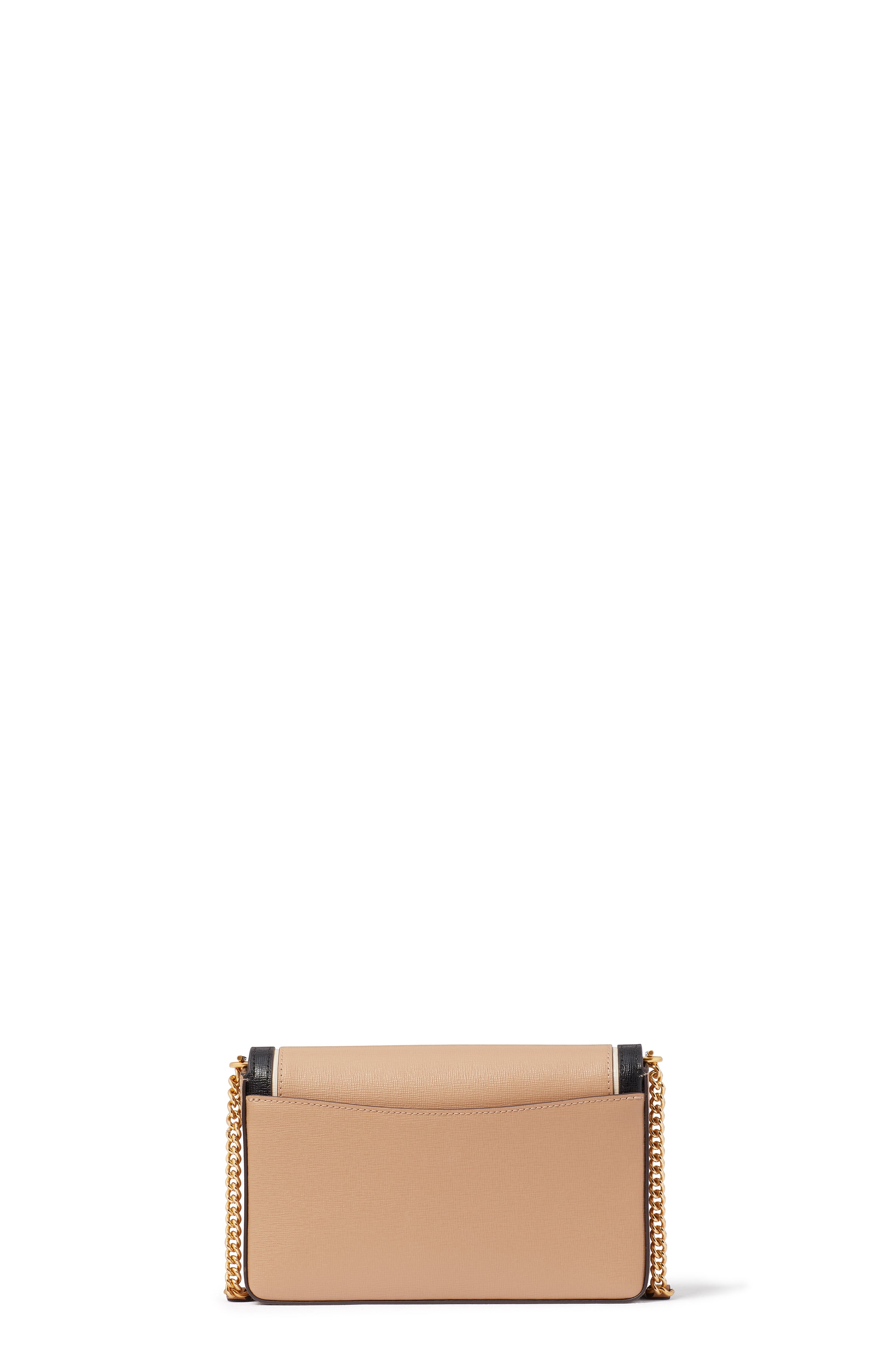 k8963_Morgan Colorblocked Flap Chain Wallet_Cafe Mocha Multi