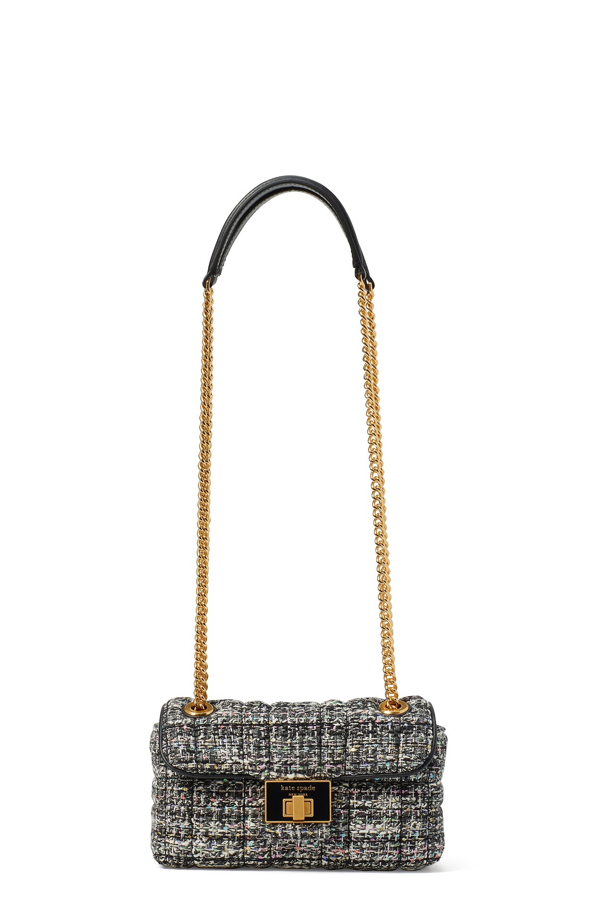 evelyn sequin tweed small shoulder crossbody
