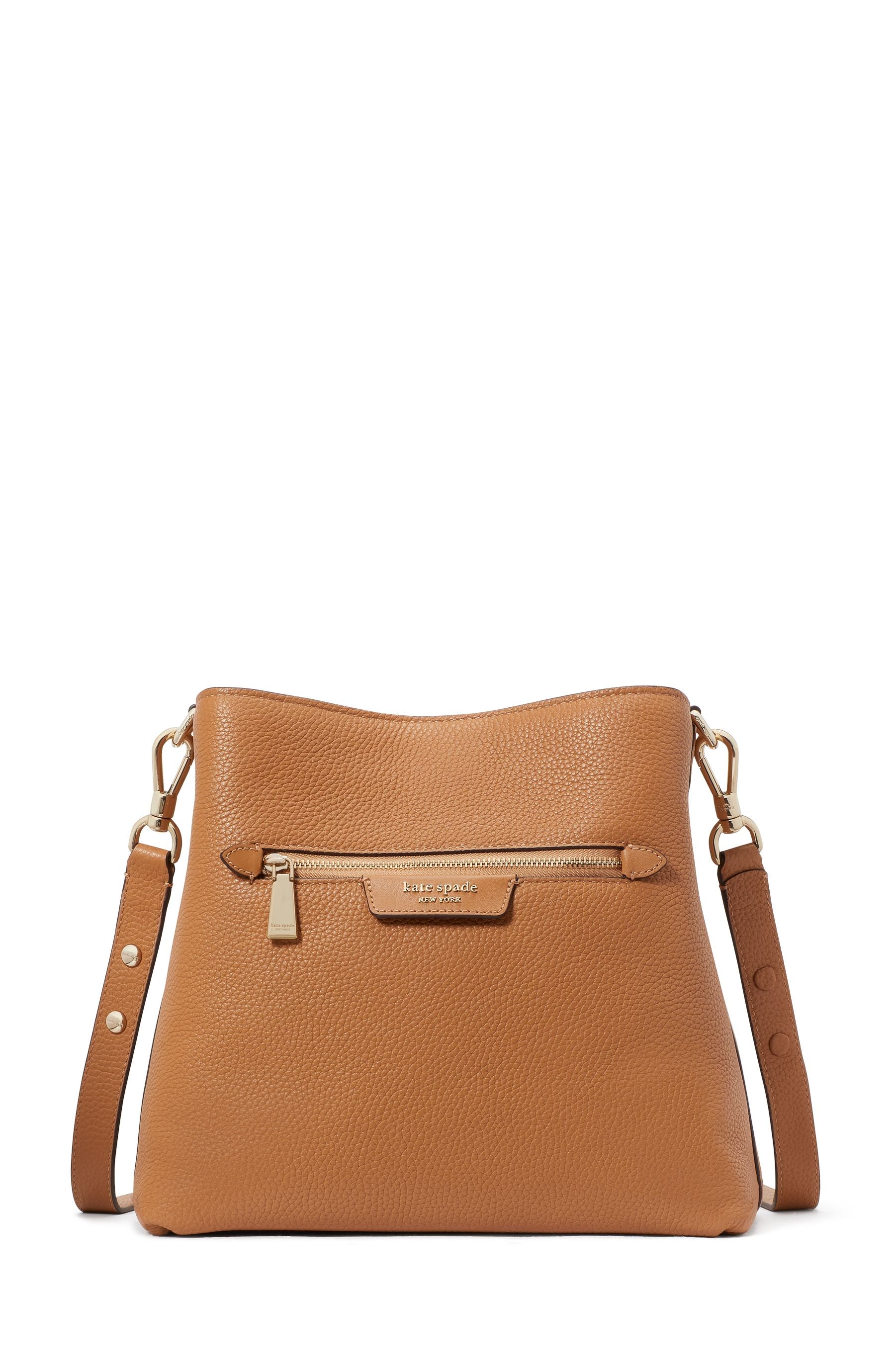 hudson pebbled leather shoulder bag