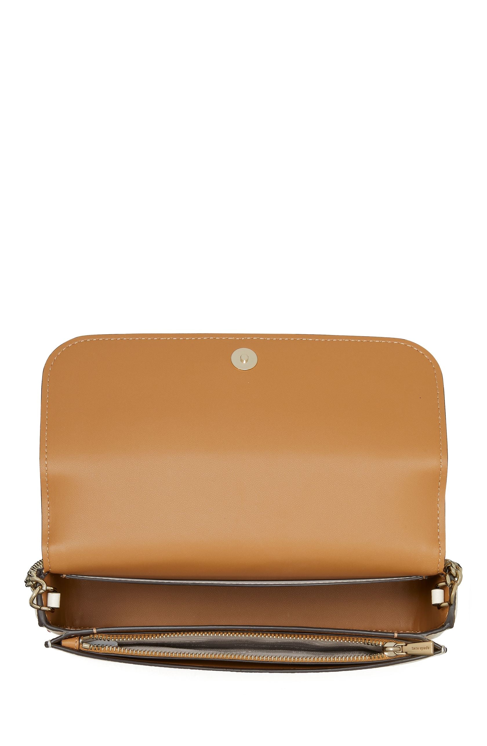 Ava Pebbled Leather Flap Chain Wallet