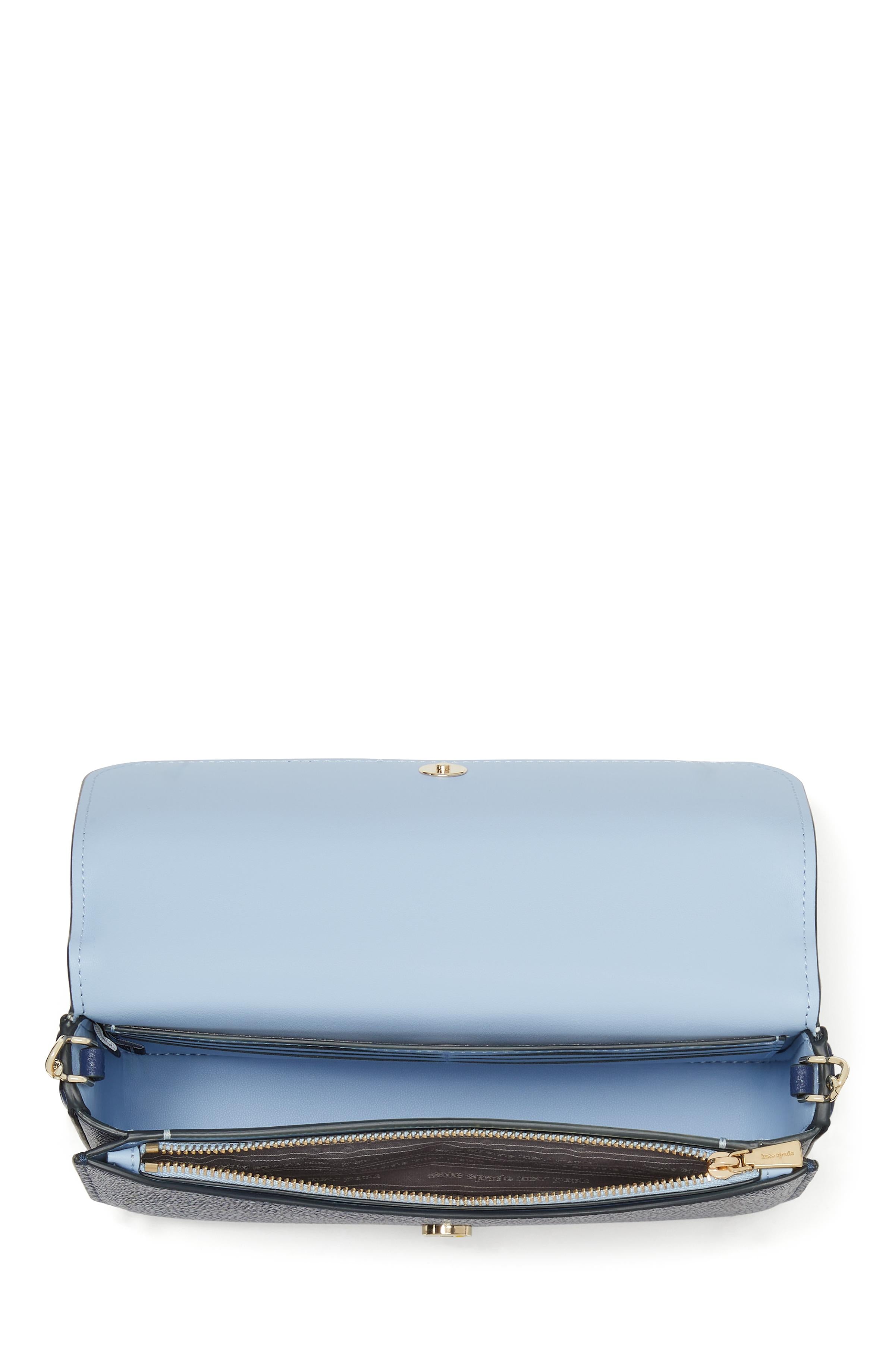 Ava Pebbled Leather Flap Chain Wallet