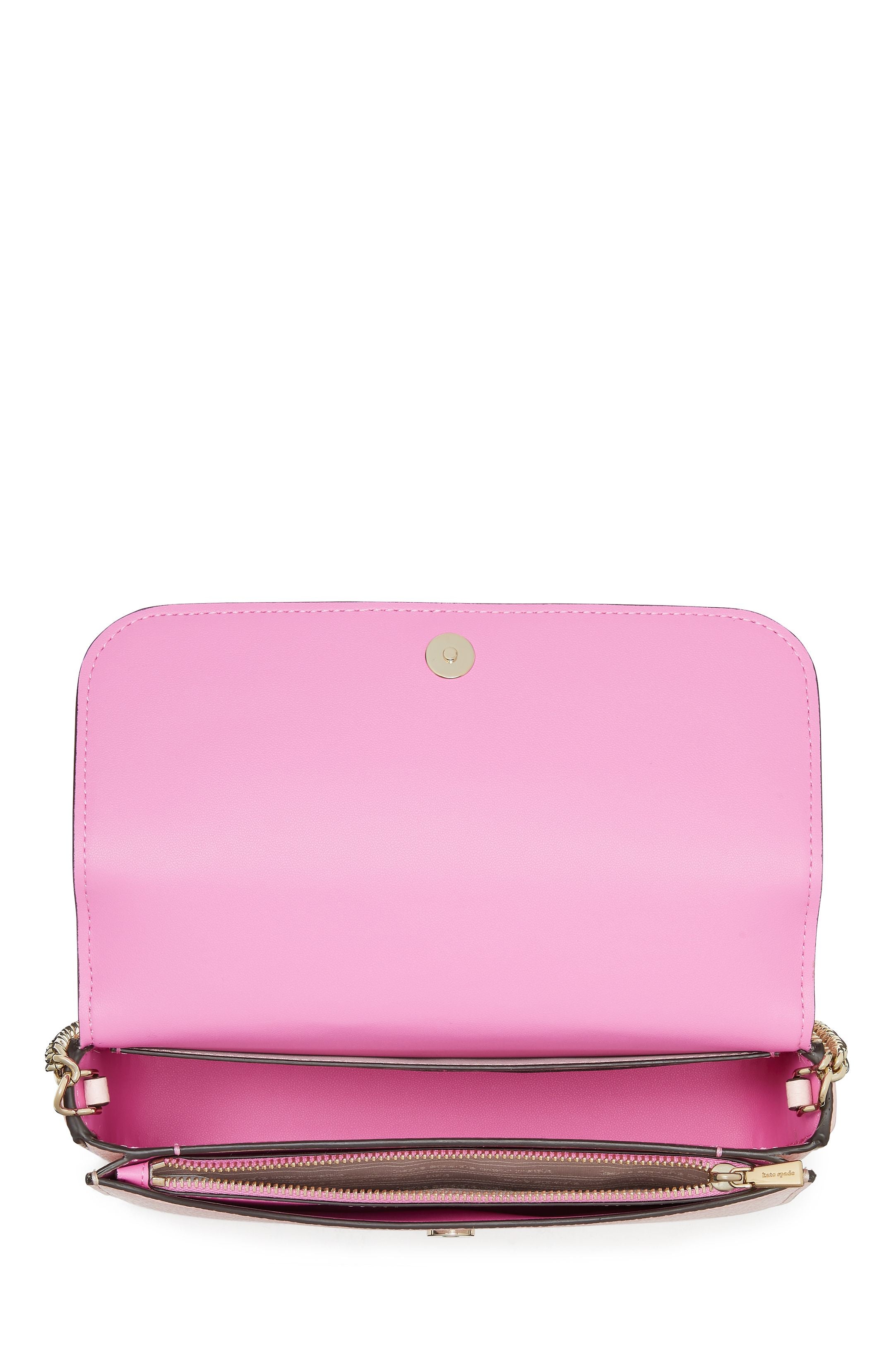 Ava Pebbled Leather Flap Chain Wallet