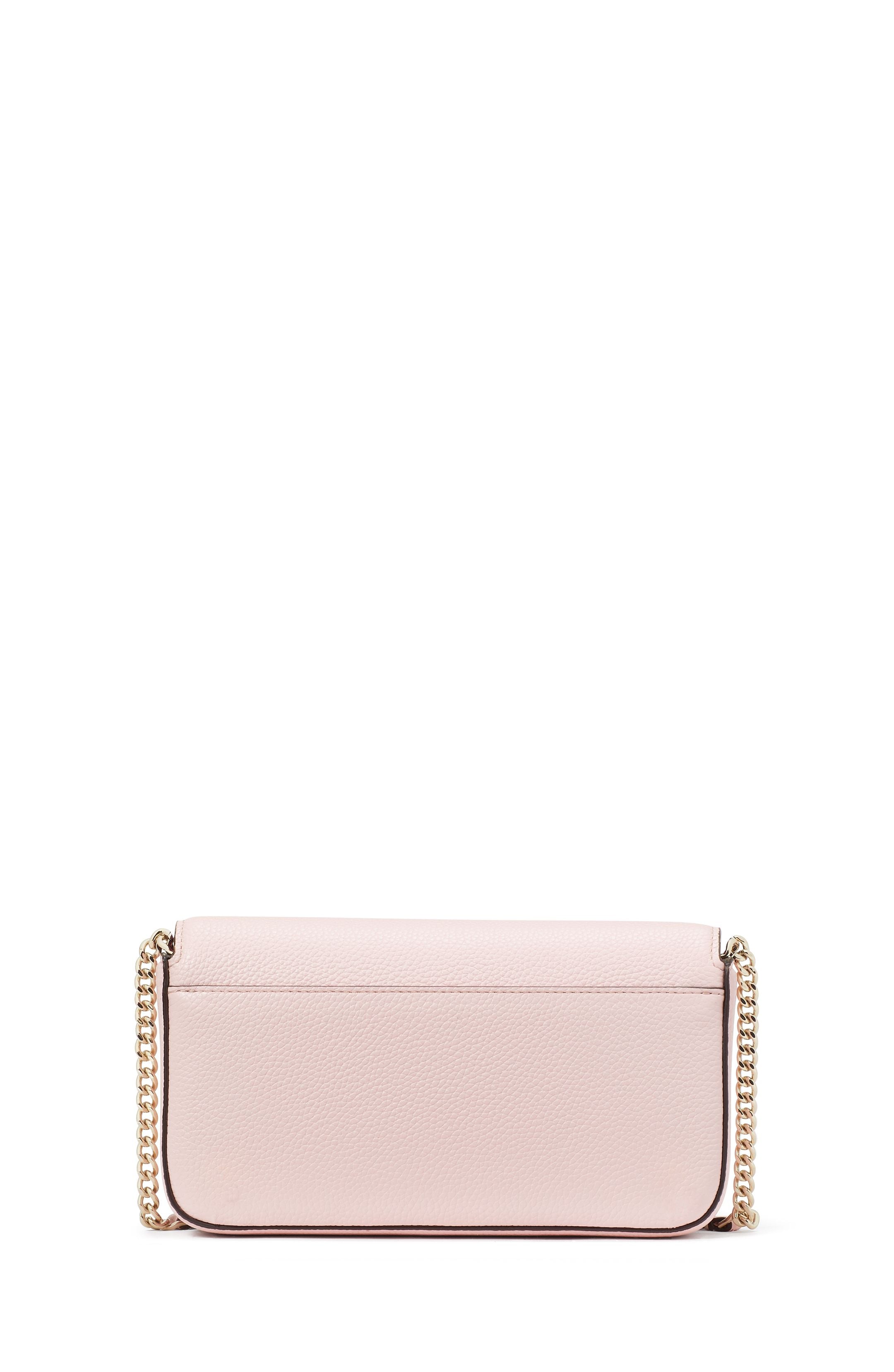 Ava Pebbled Leather Flap Chain Wallet
