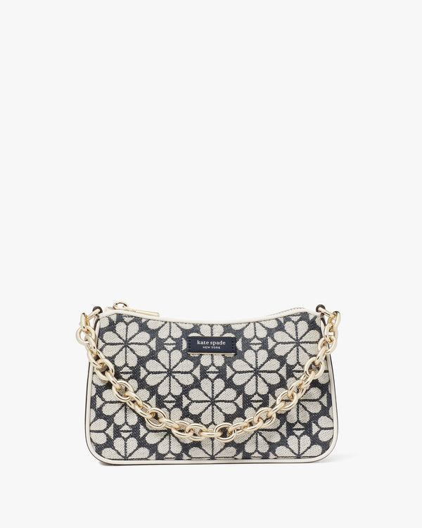 kf989_Jolie Spade Flower Jacquard Small Convertible Crossbody_Charcoal Grey Multi