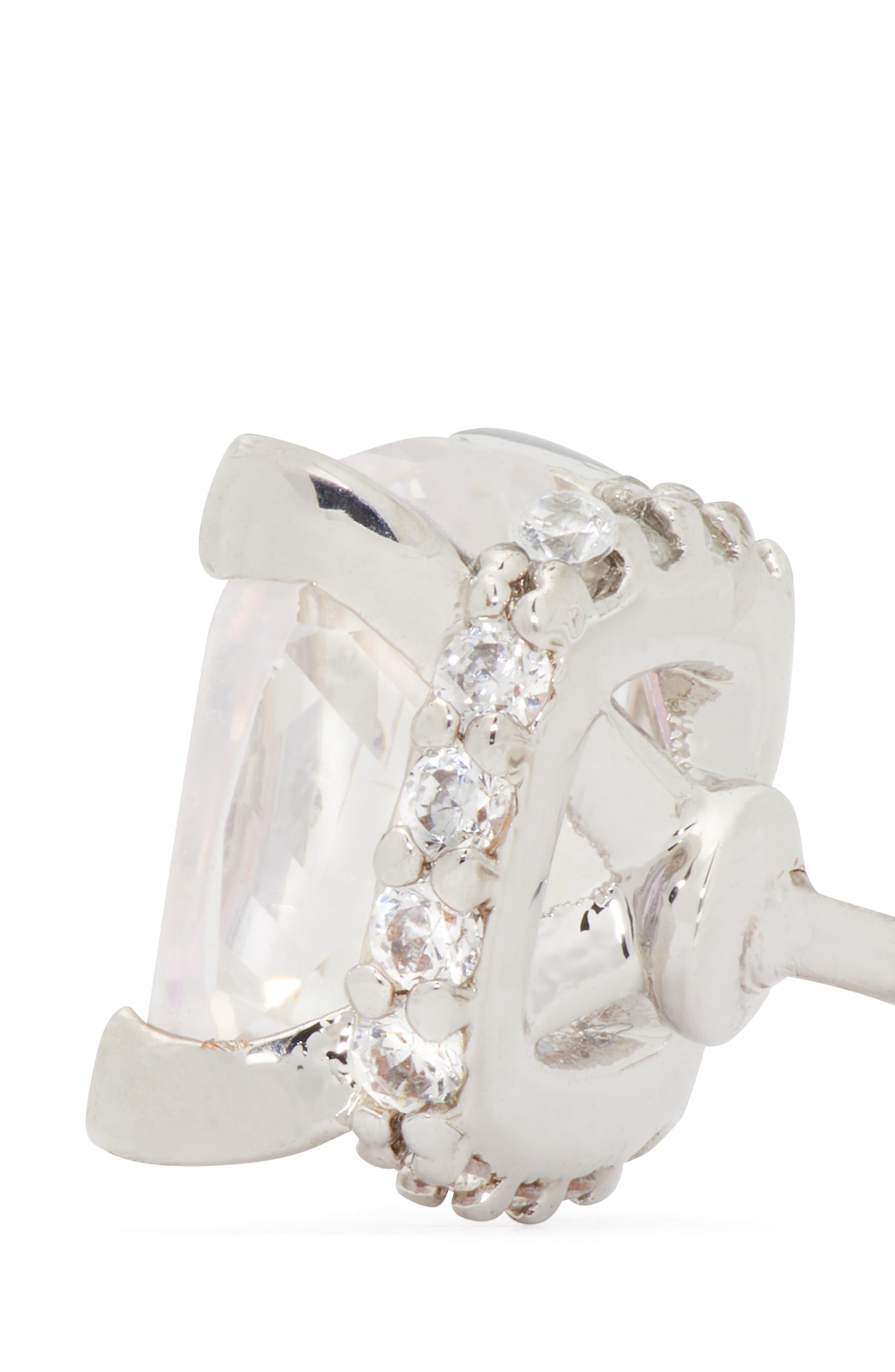 KG883-Little Luxuries 6Mm Square Studs-Ab/Silver.