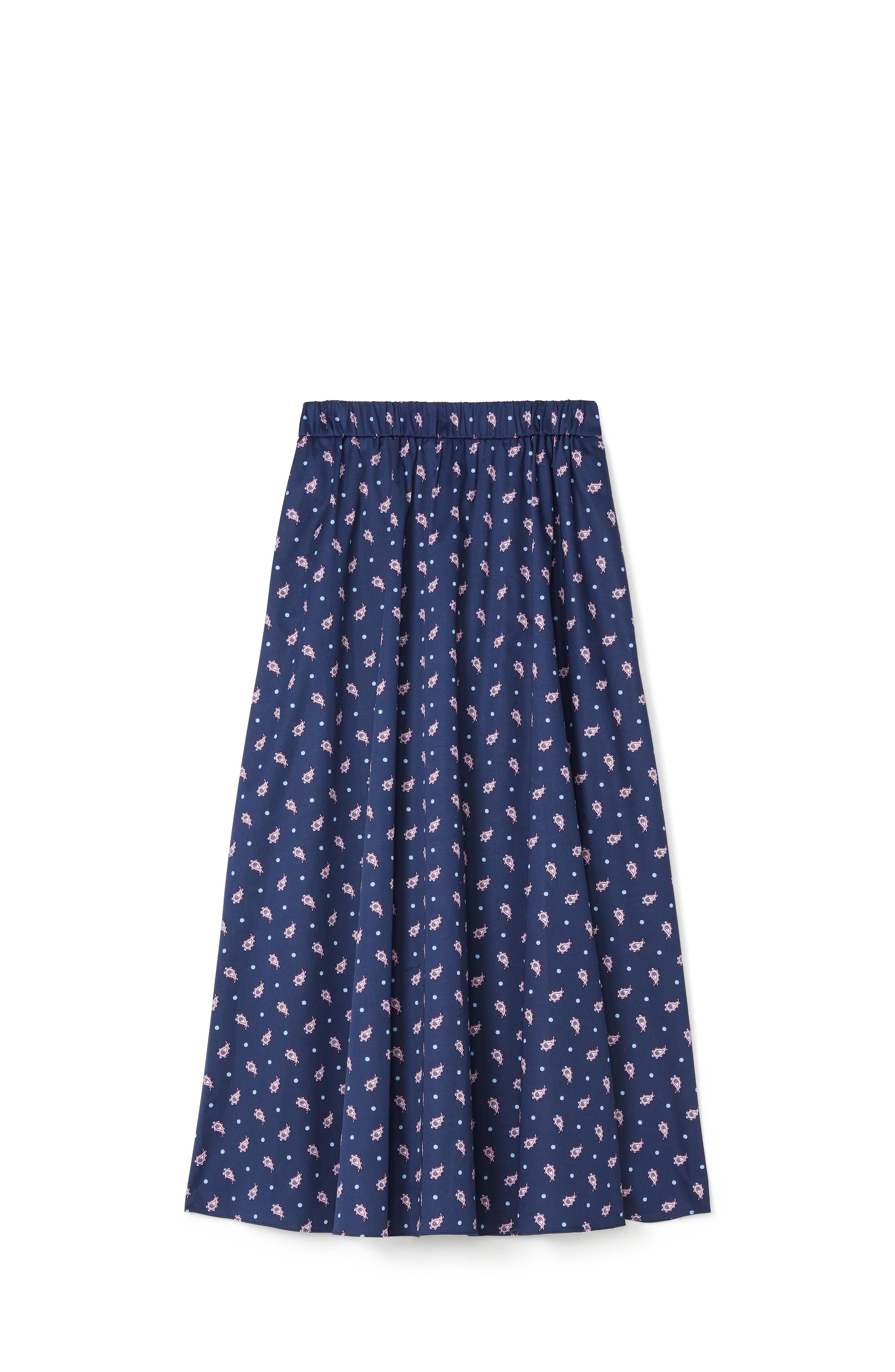paisley foulard midi skirt
