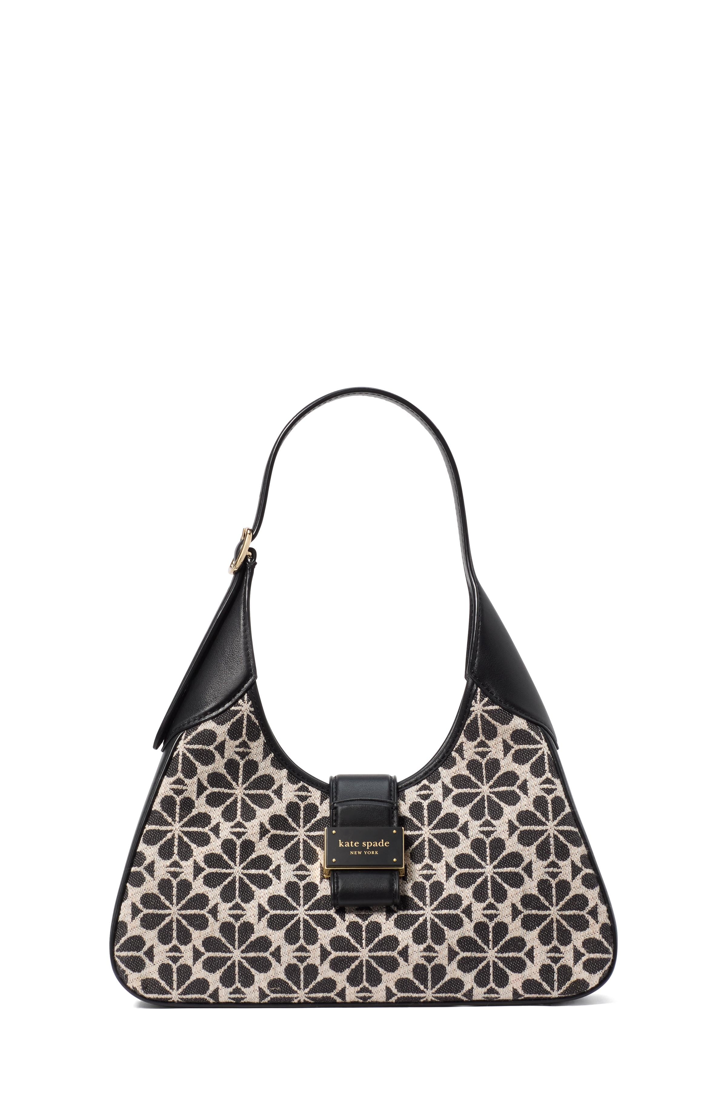 spade flower jacquard nouveau small shoulder bag