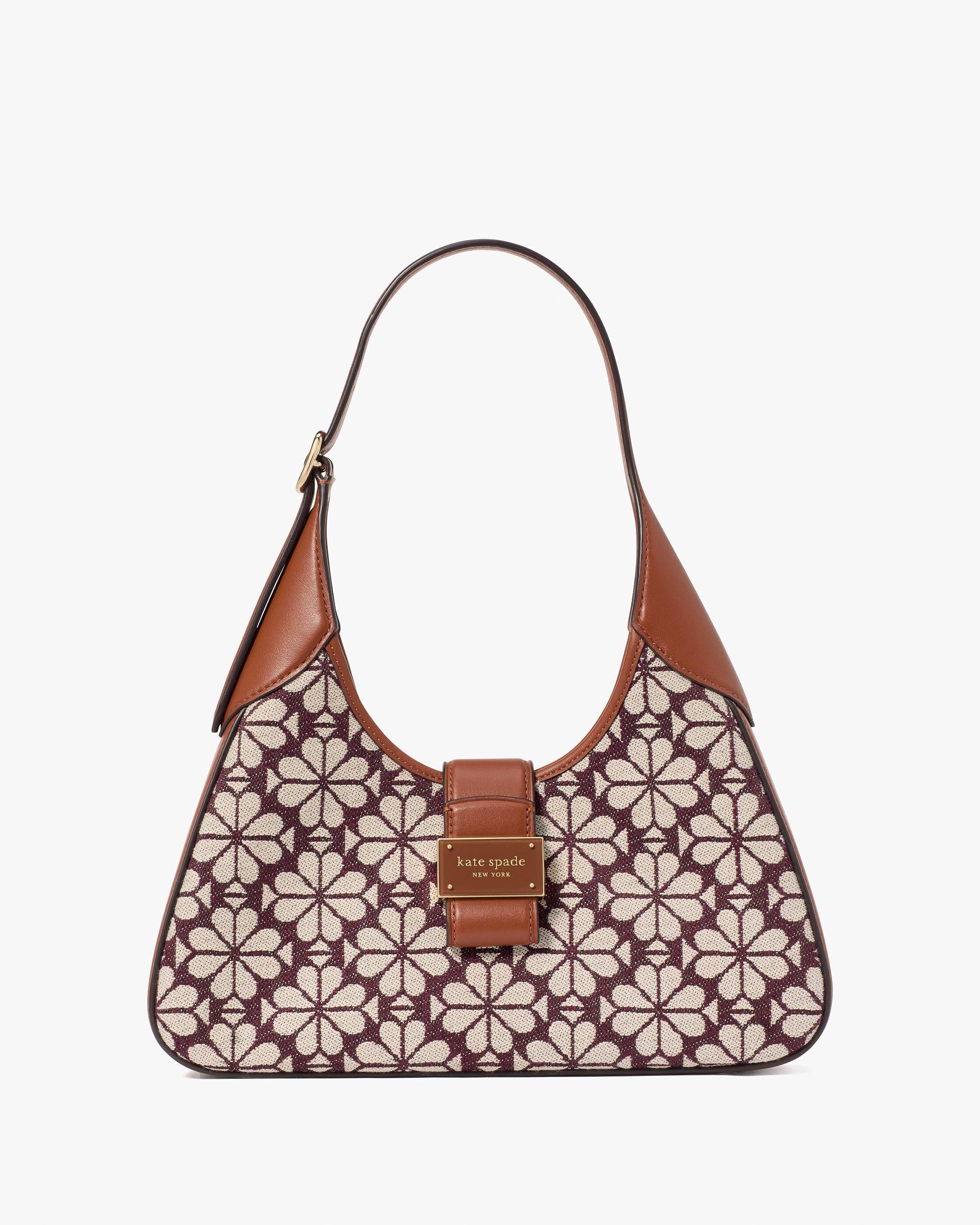 spade flower jacquard nouveau small shoulder bag