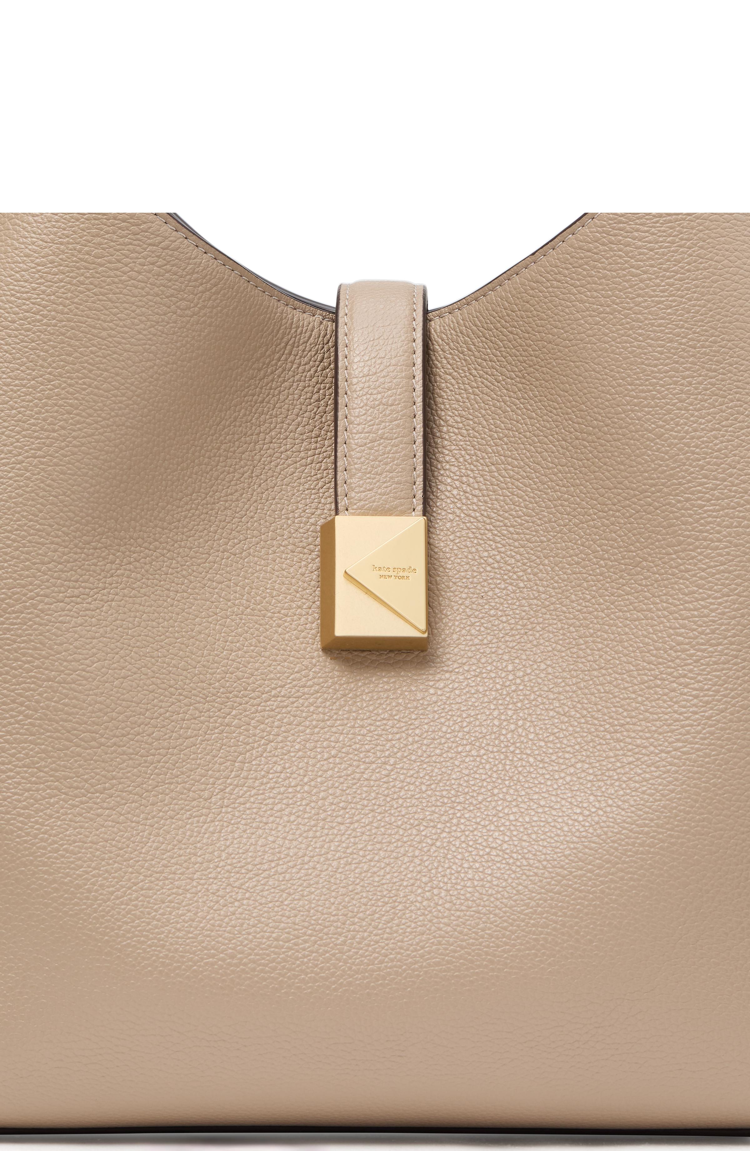 KI557-Deco Crossbody Tote-Timeless Taupe