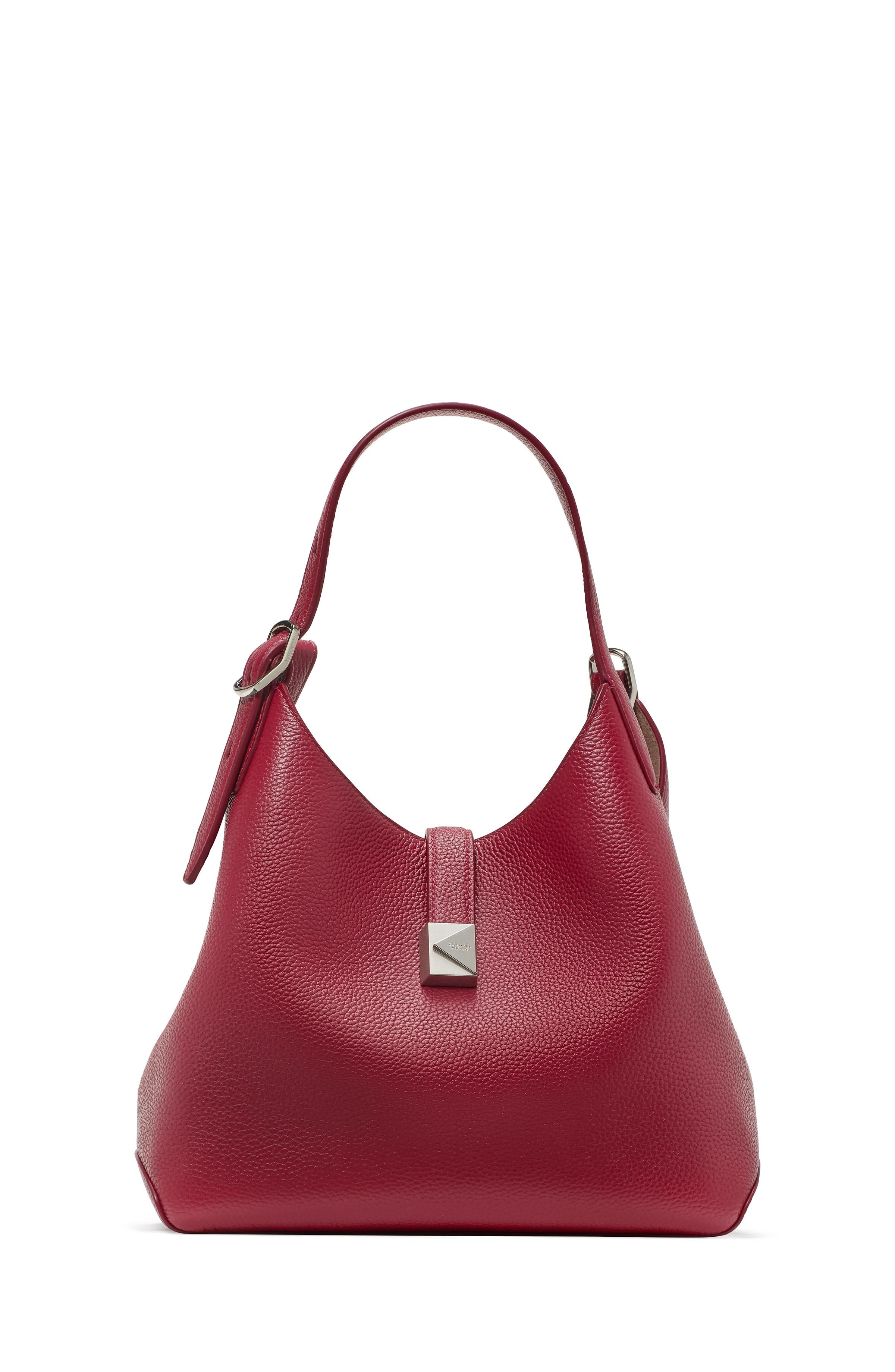 KI557-Deco Crossbody Tote-Red Jam