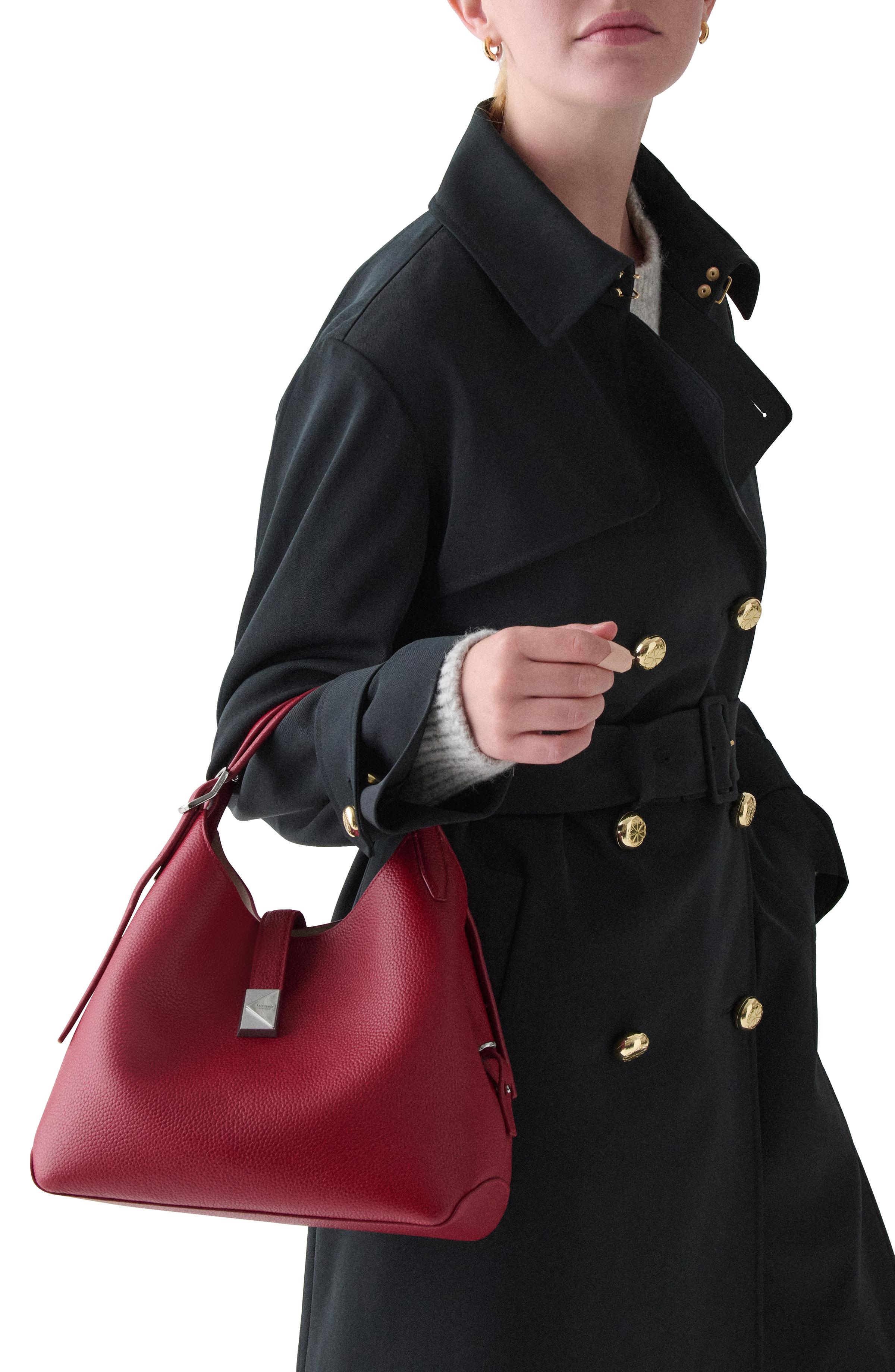 KI557-Deco Crossbody Tote-Red Jam