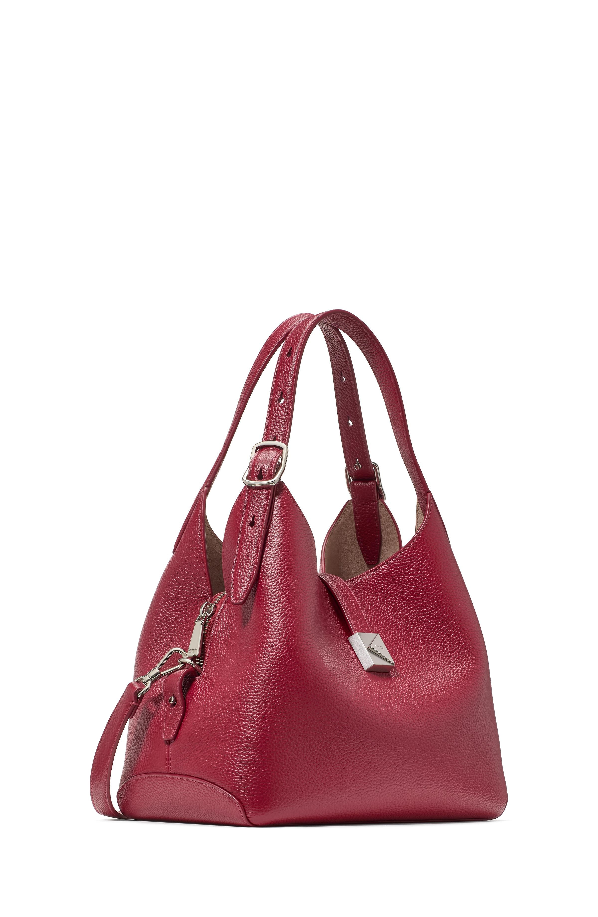 KI557-Deco Crossbody Tote-Red Jam