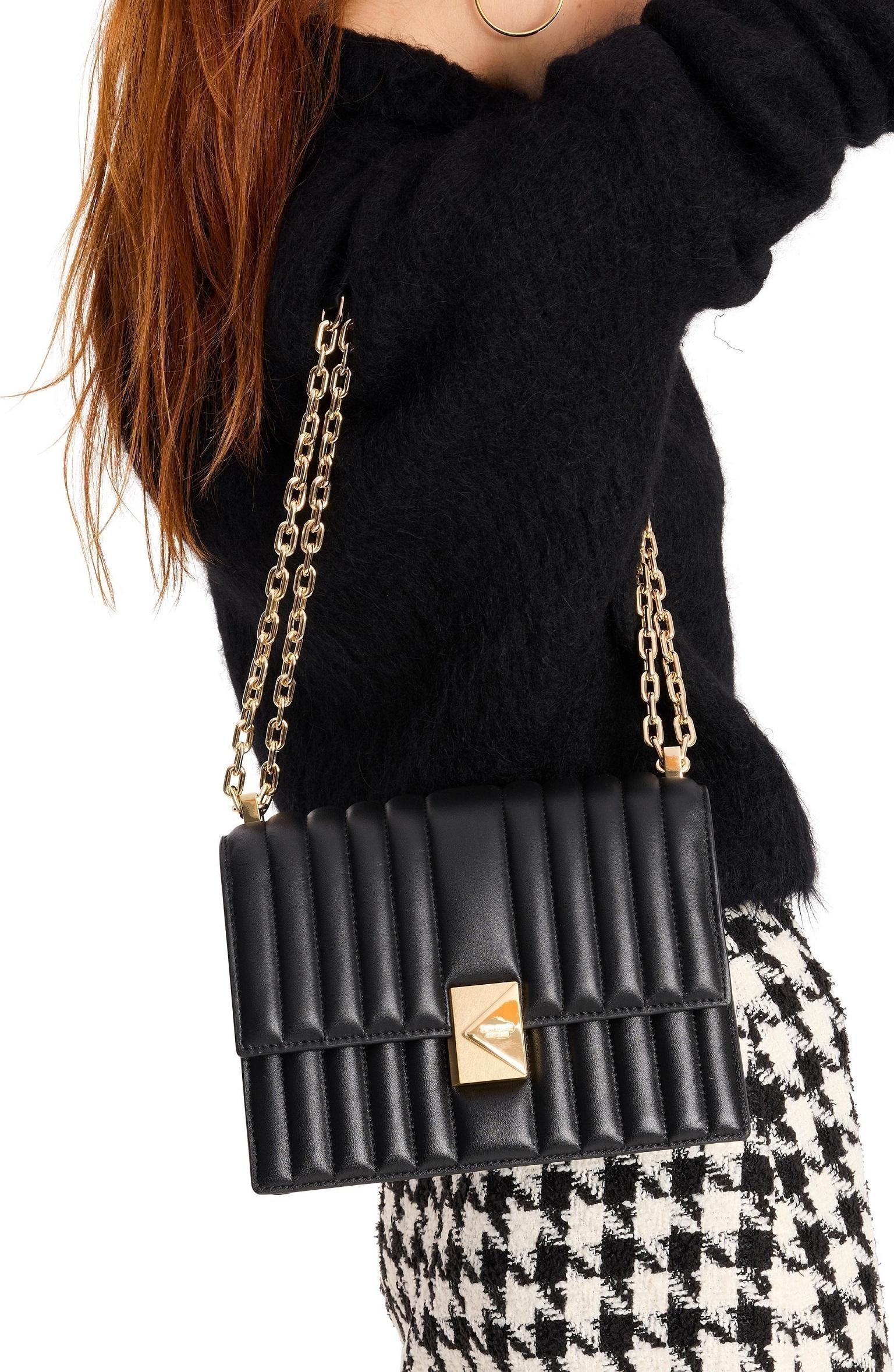 Deco Quilted Chain Shoulder Bag