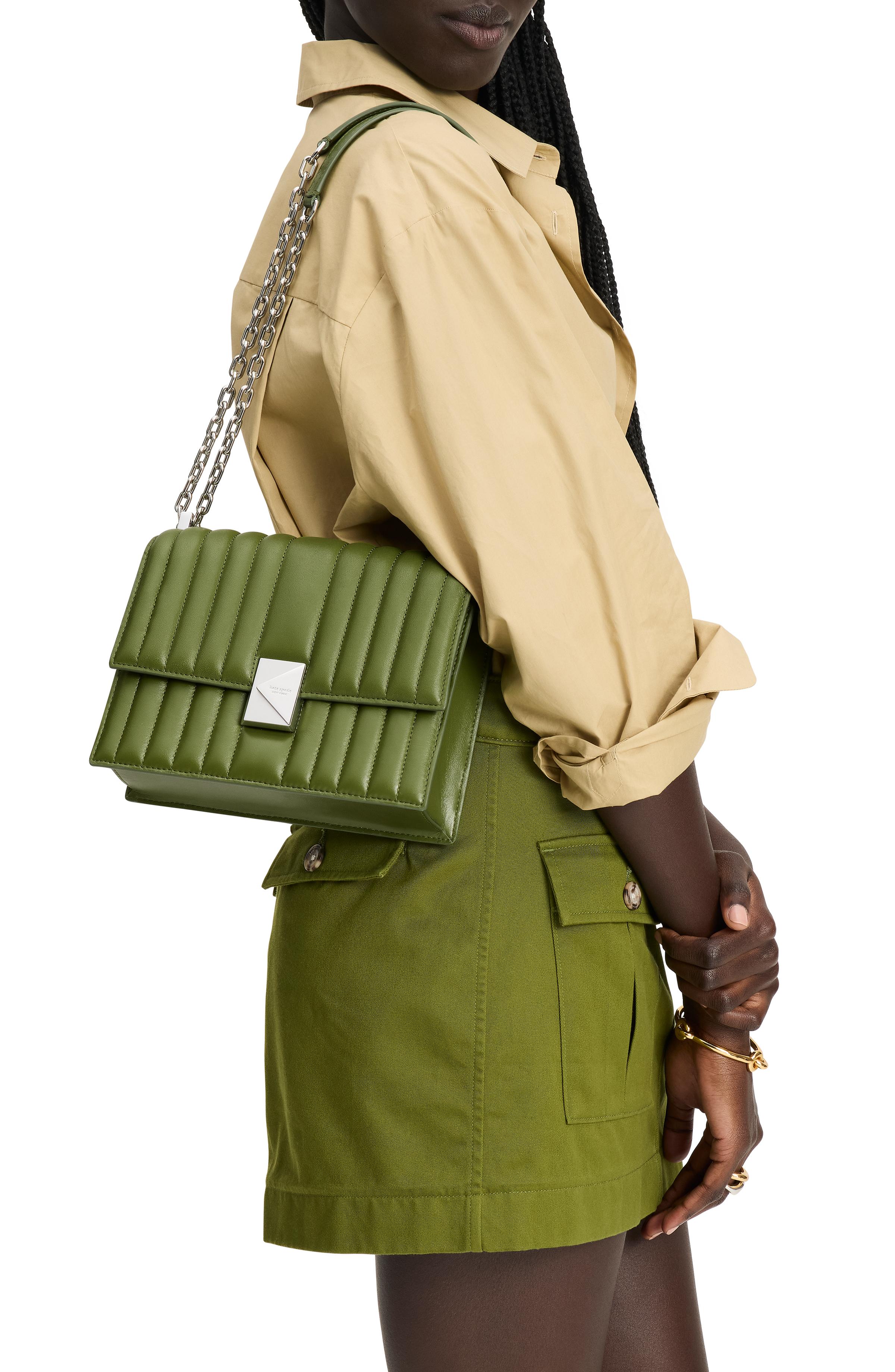 Deco Quilted Chain Shoulder Bag
