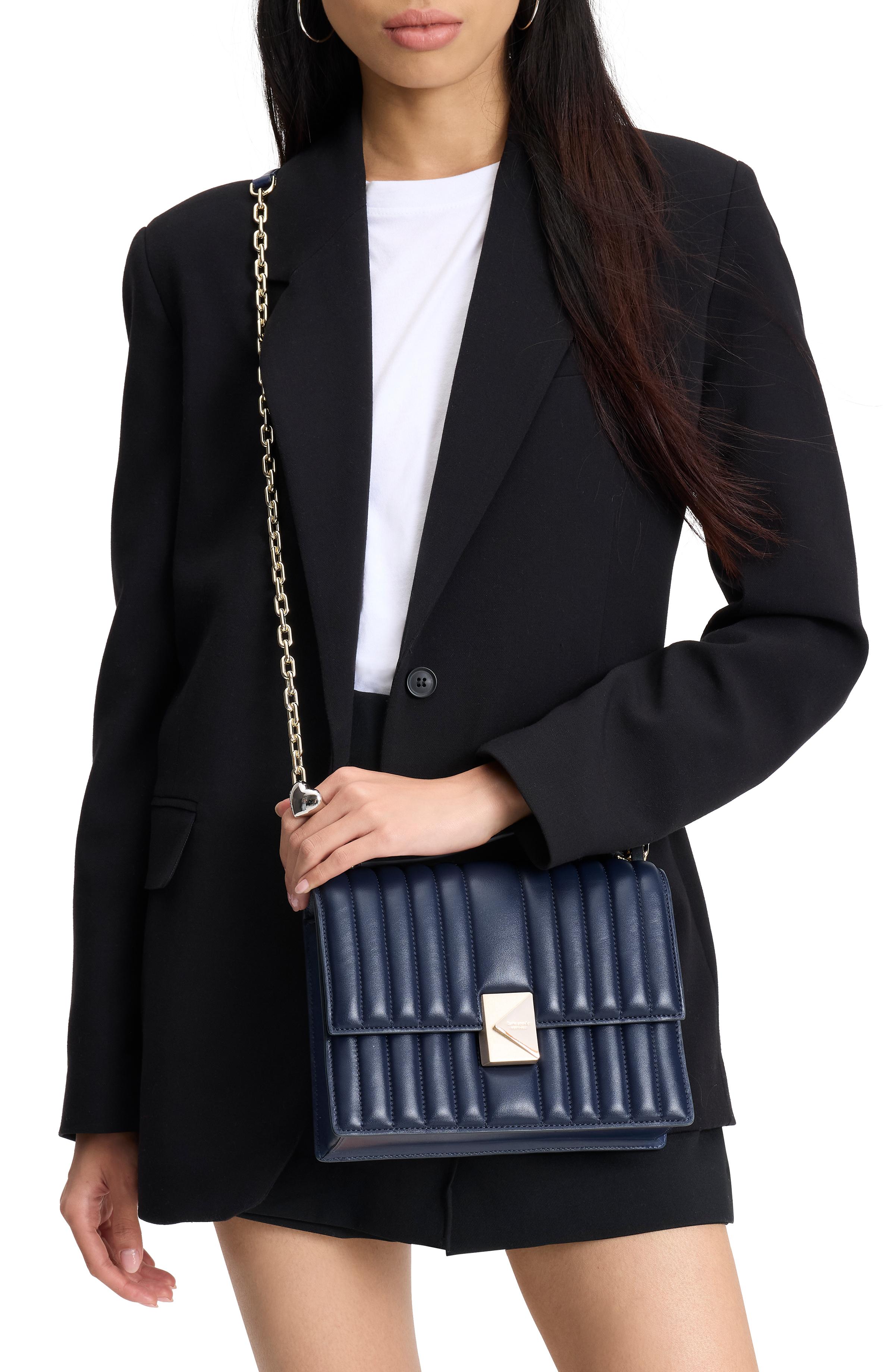 Deco Quilted Chain Shoulder Bag