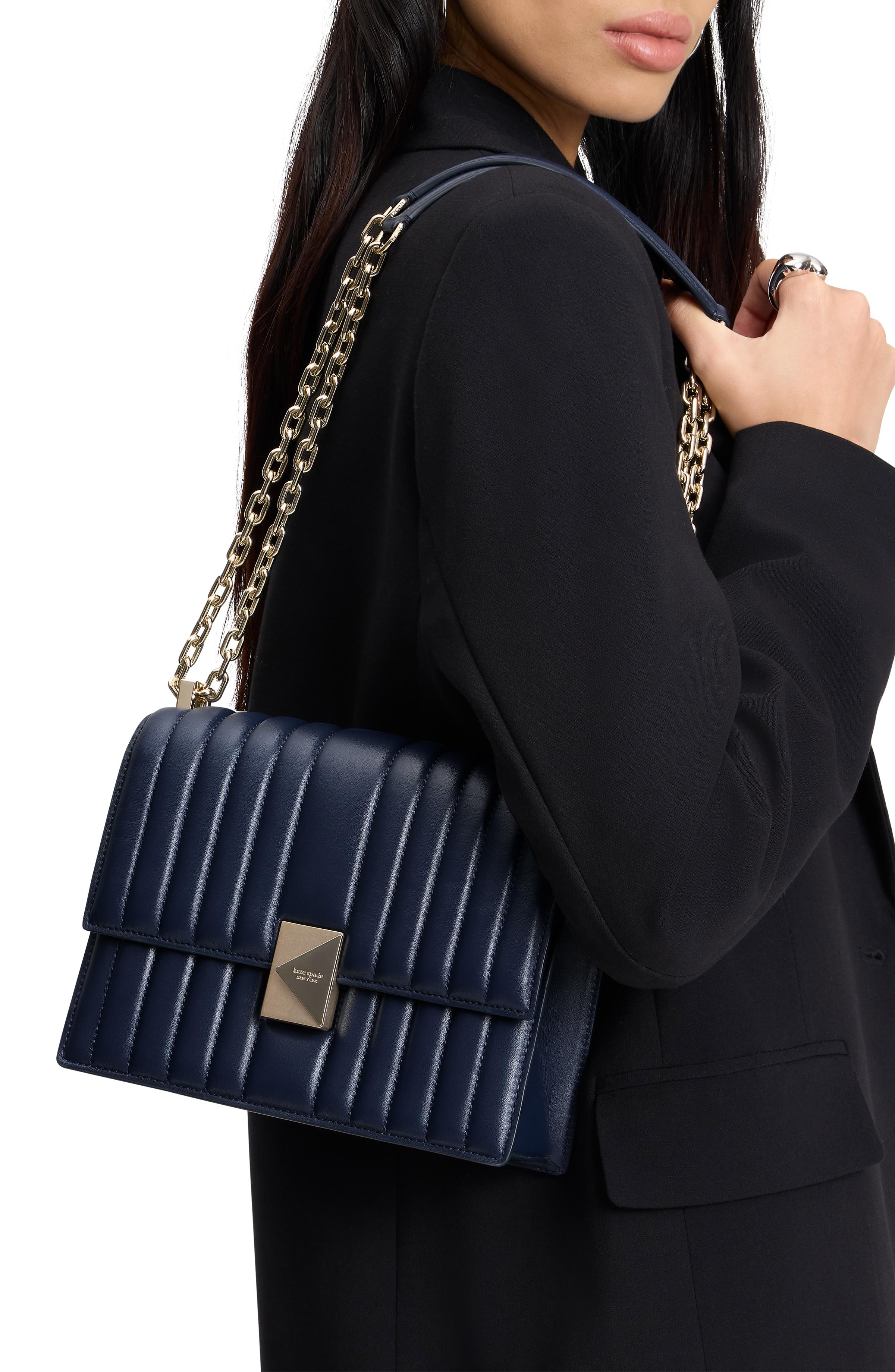 Deco Quilted Chain Shoulder Bag