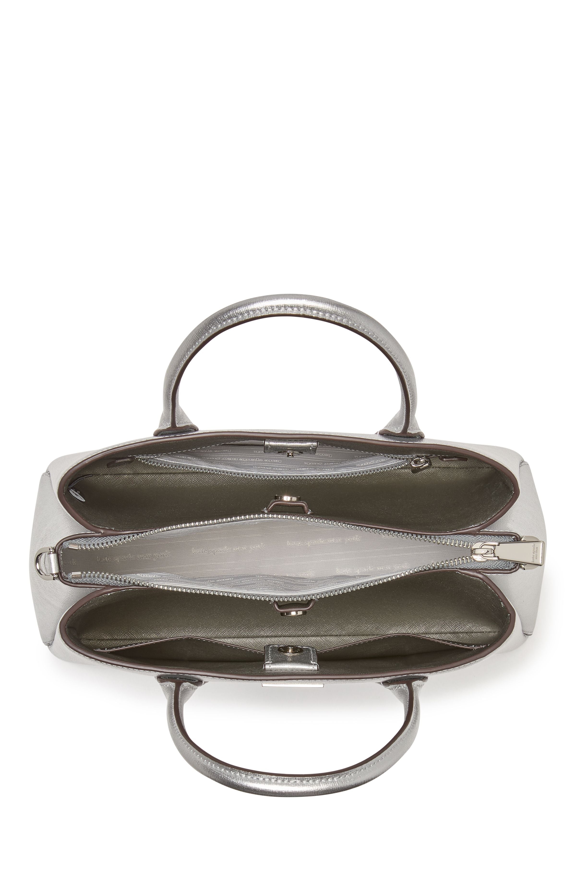 serena metallic satchel