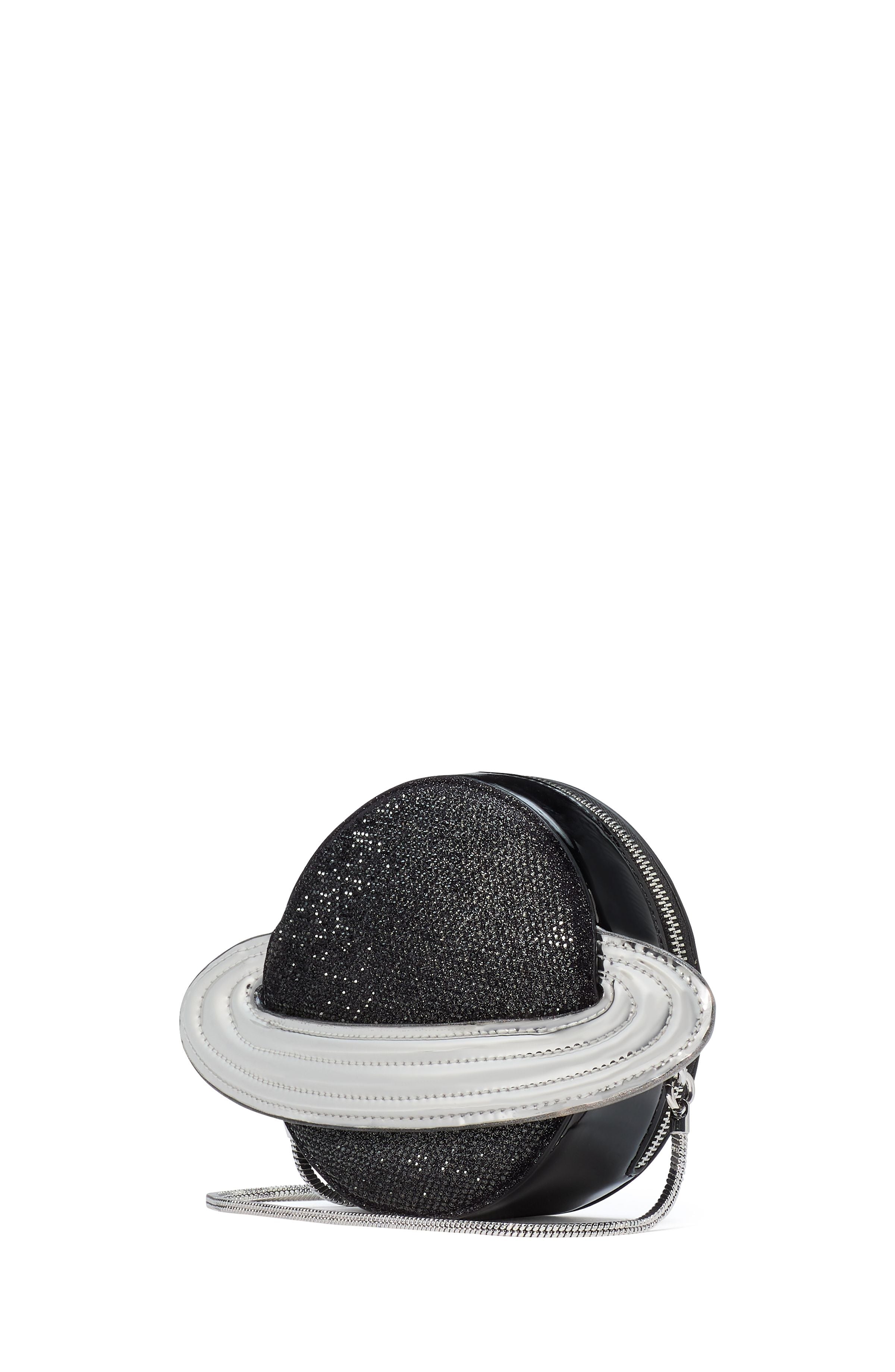 Spaced Out Embellished Metallic Micro Crossbody