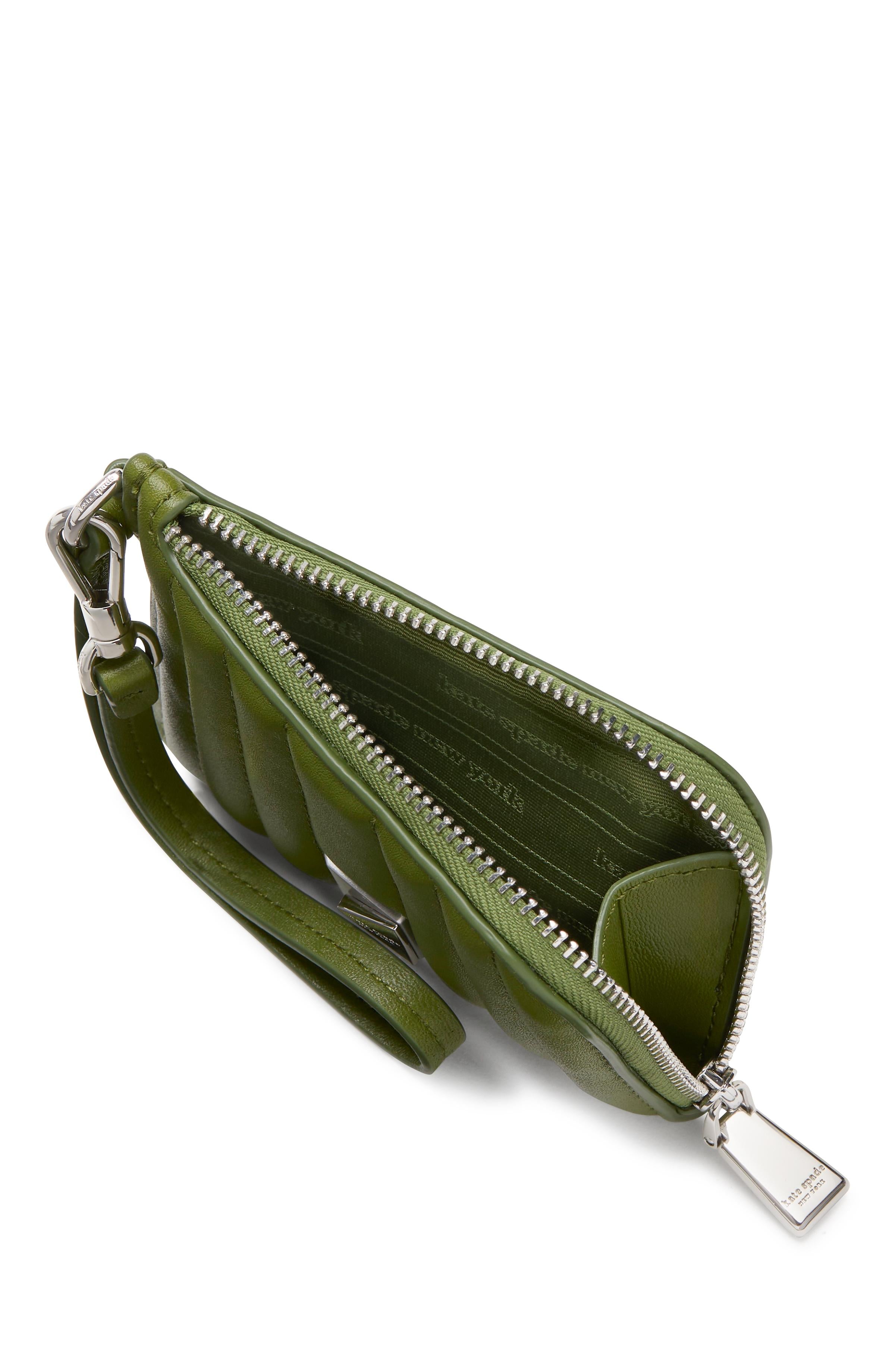 Deco Quilted Coin Card Case Wristlet