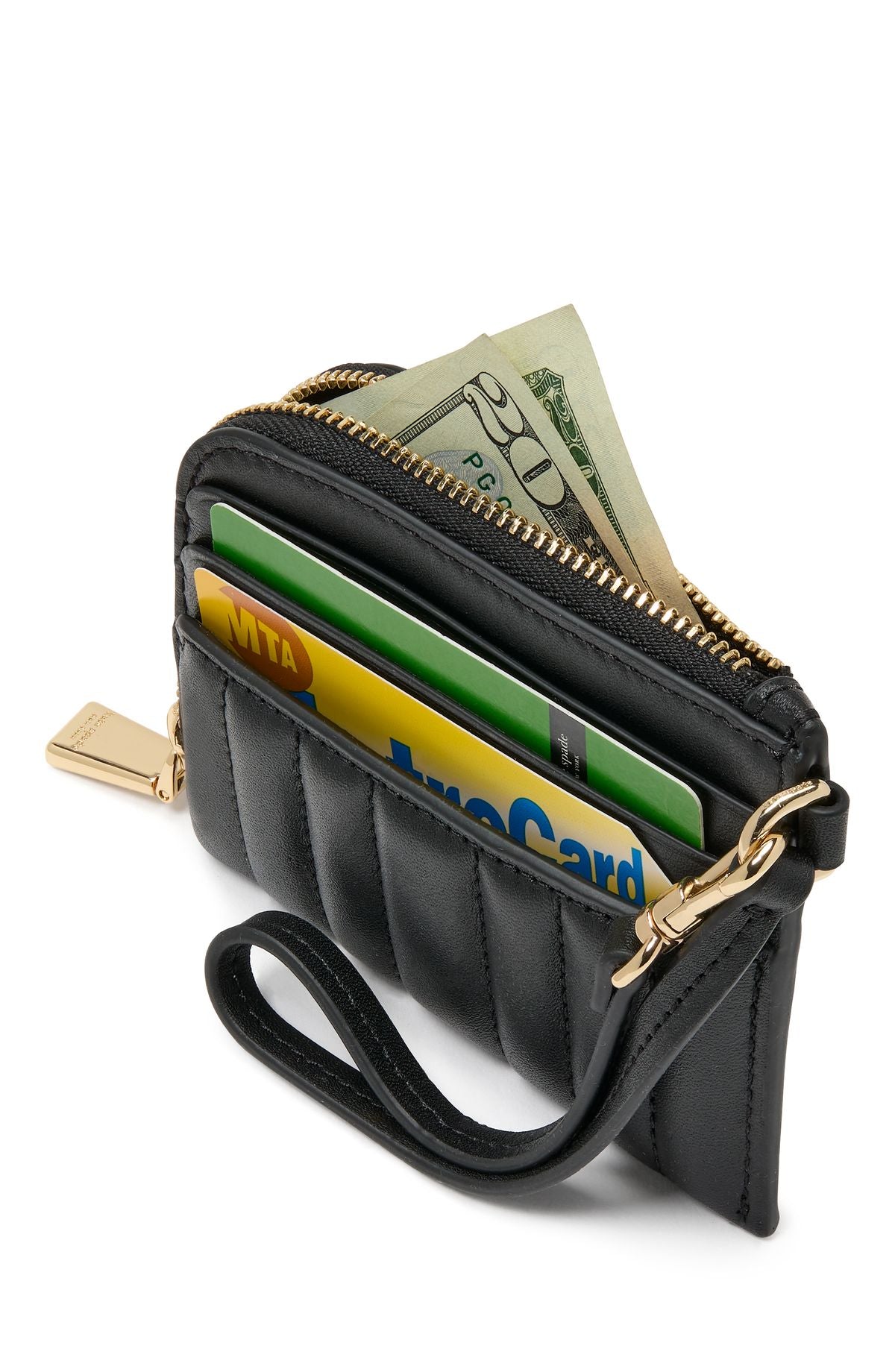 Deco Quilted Coin Card Case Wristlet