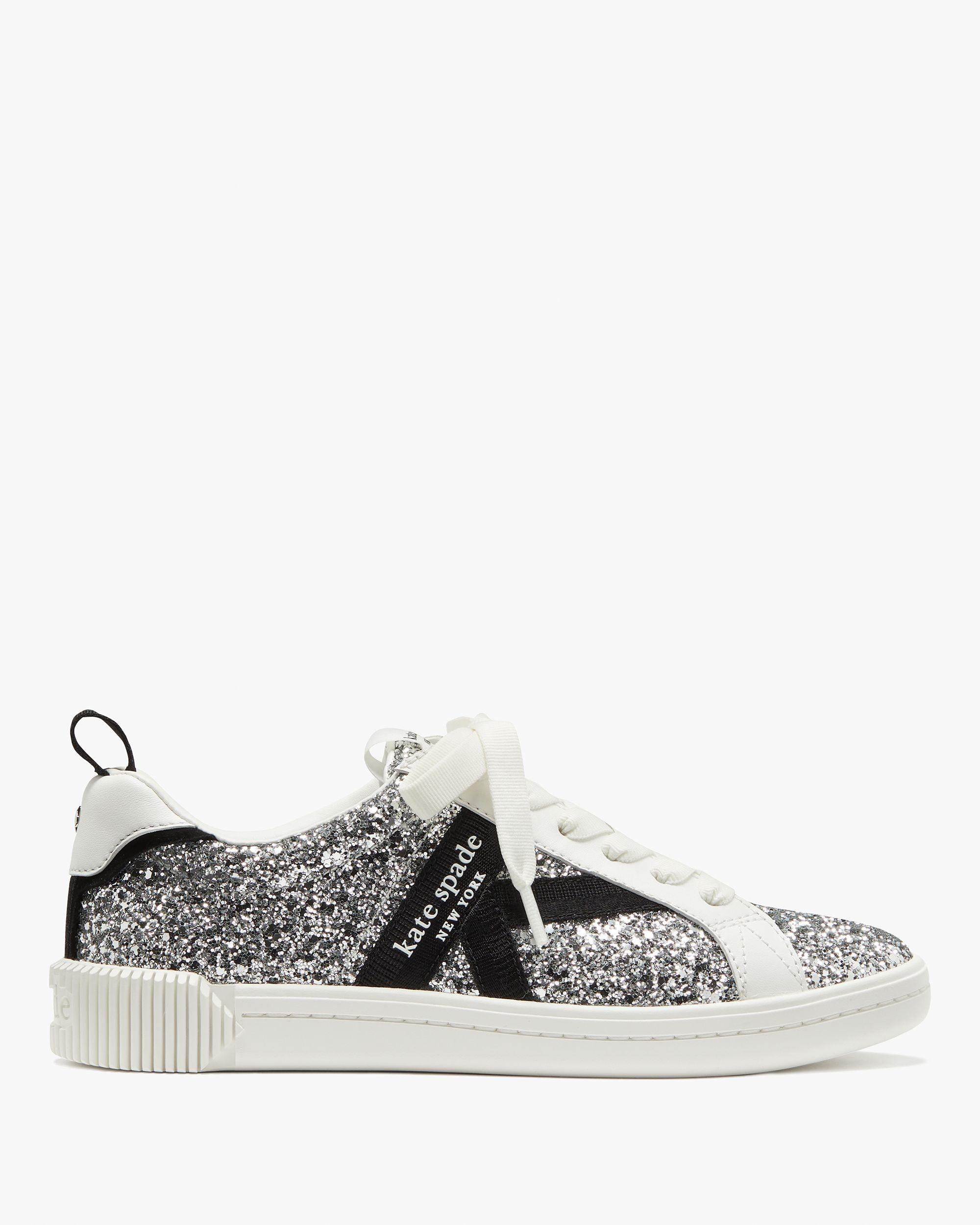 K As In Kate Glitter Court Sneakers – Kate Spade Saudi Arabia