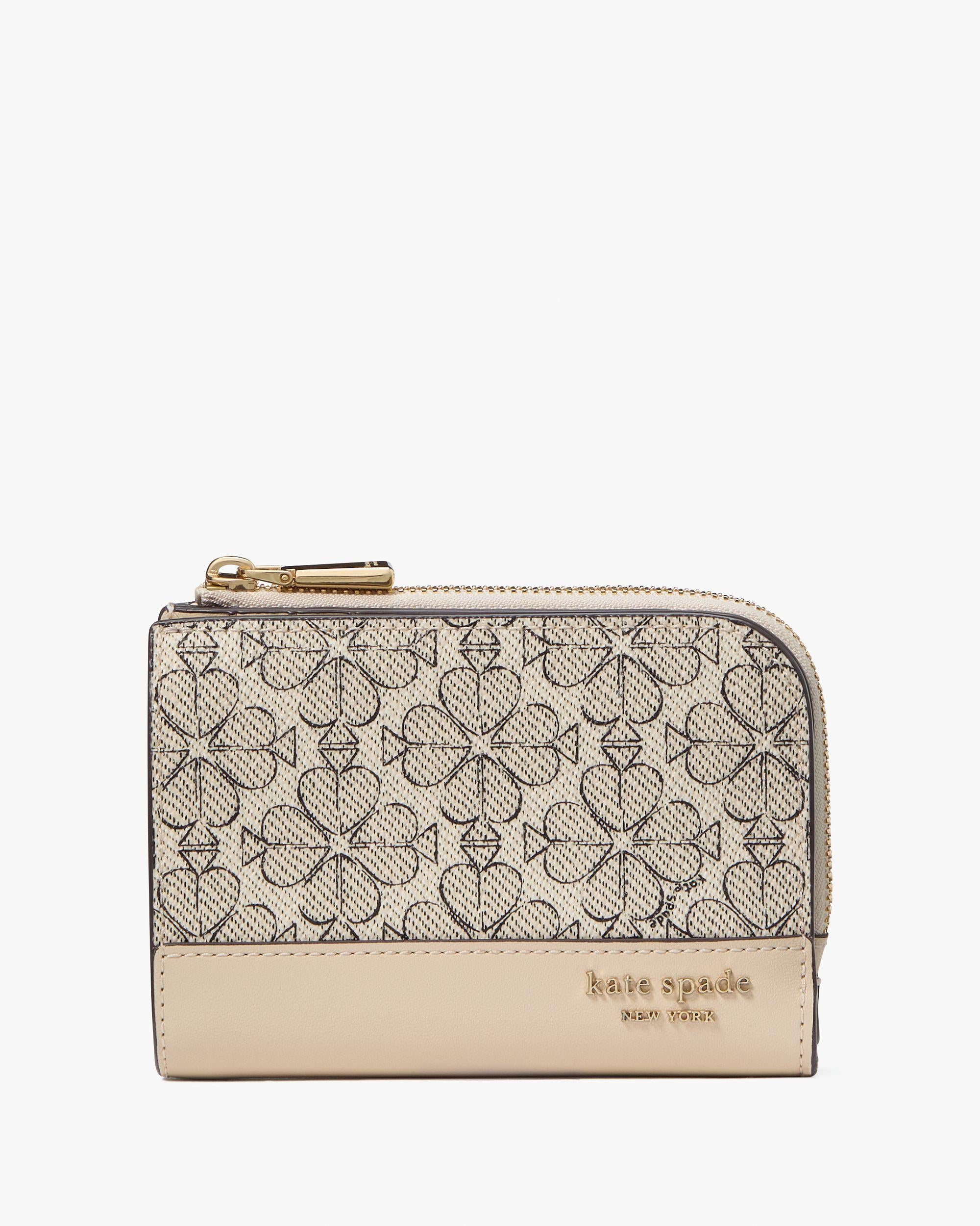 spade flower small compact wallet