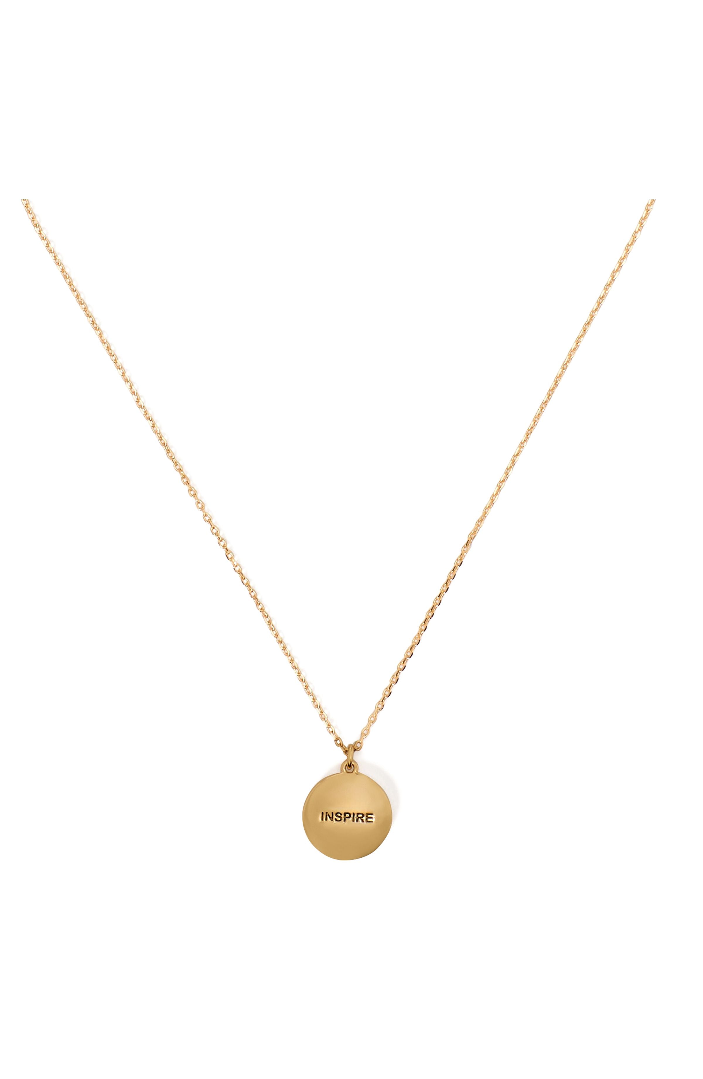 the color spark collection clear inspire medallion necklace