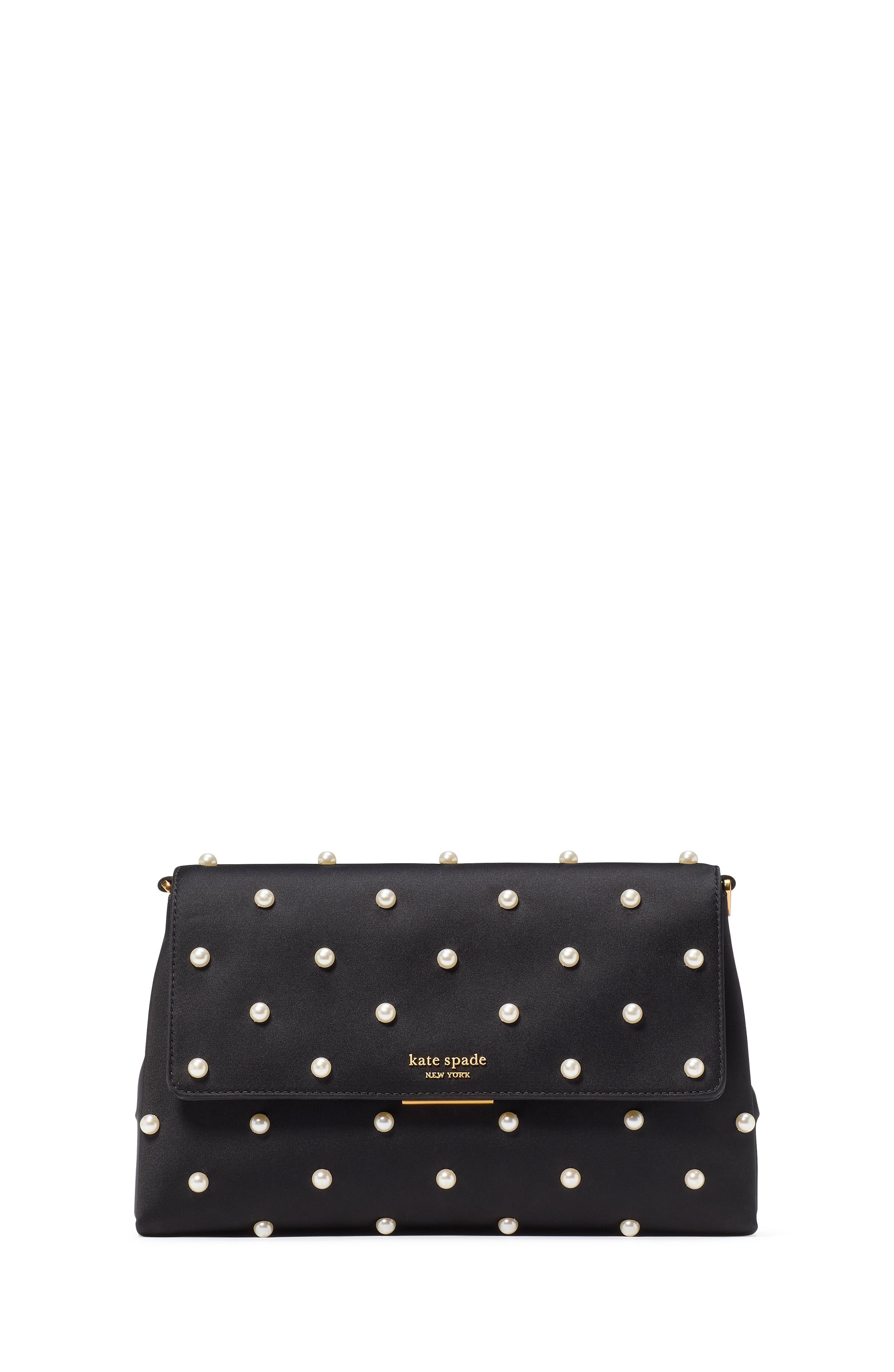 Grace Pearl Embellished Satin Clutch – Kate Spade Saudi Arabia