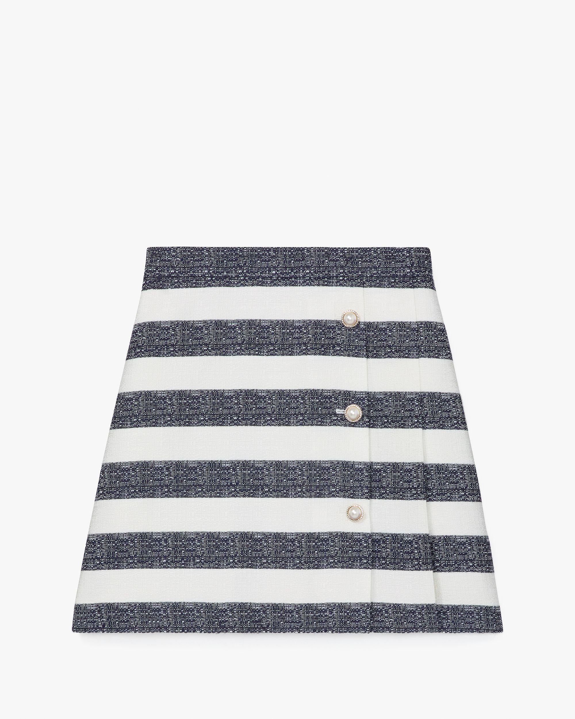 sailor stripe pleated skirt