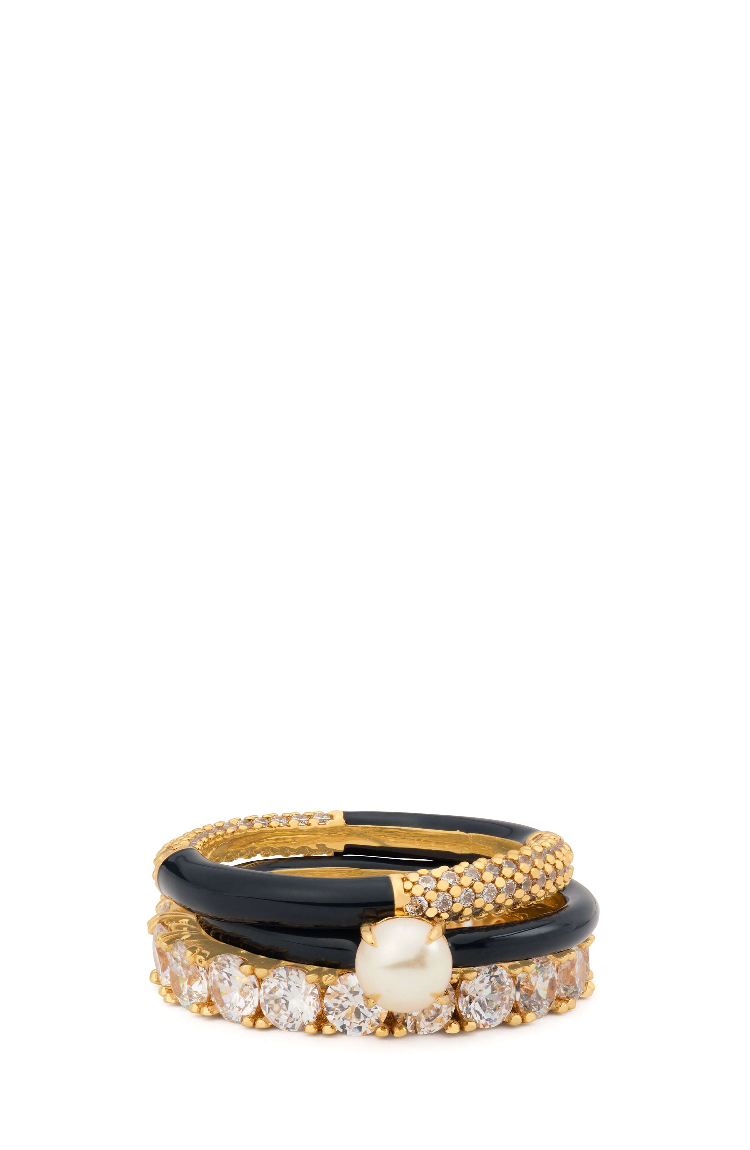 hint of shimmer stacking ring set
