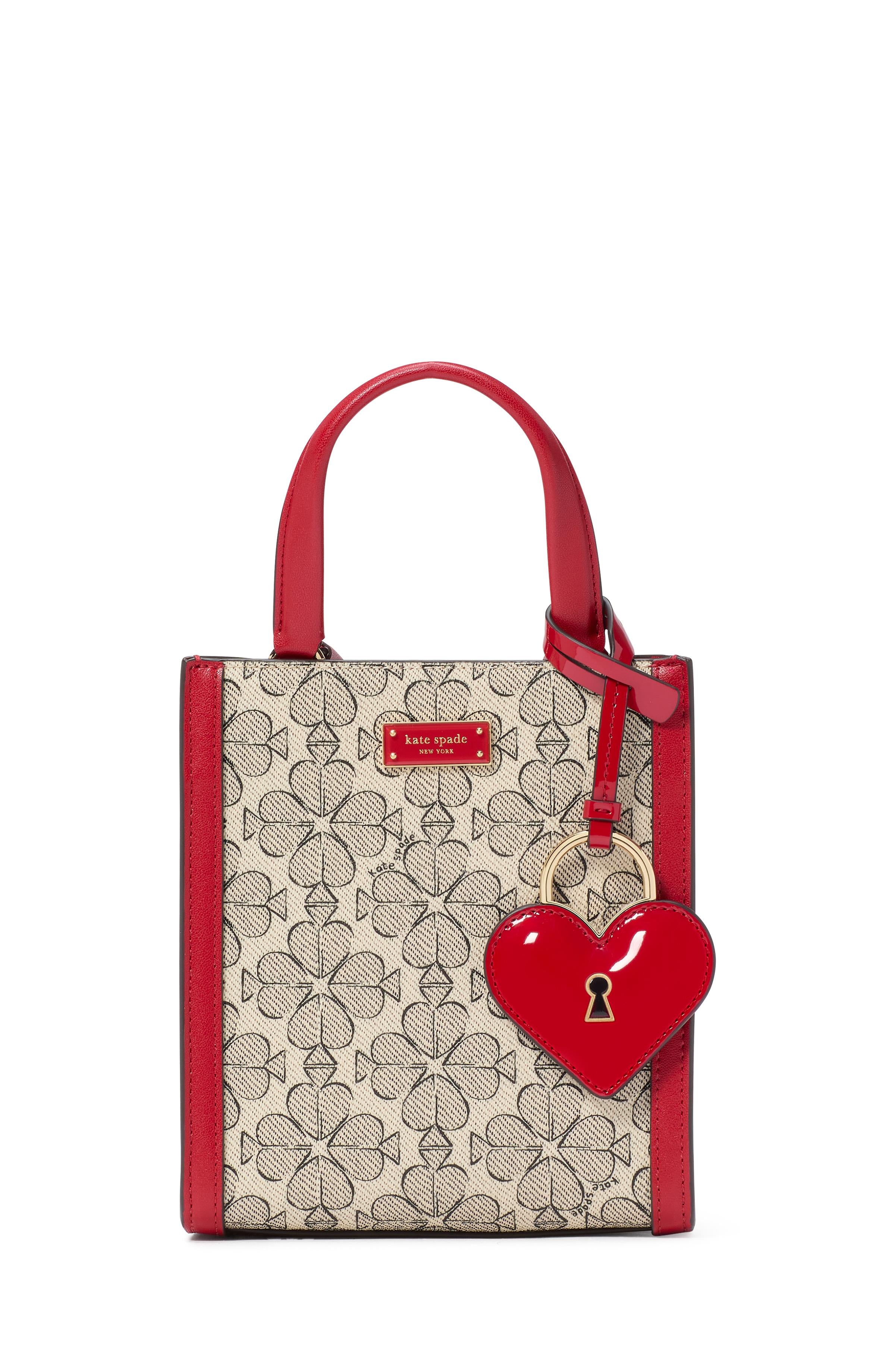 spade flower coated canvas manhattan mini tote