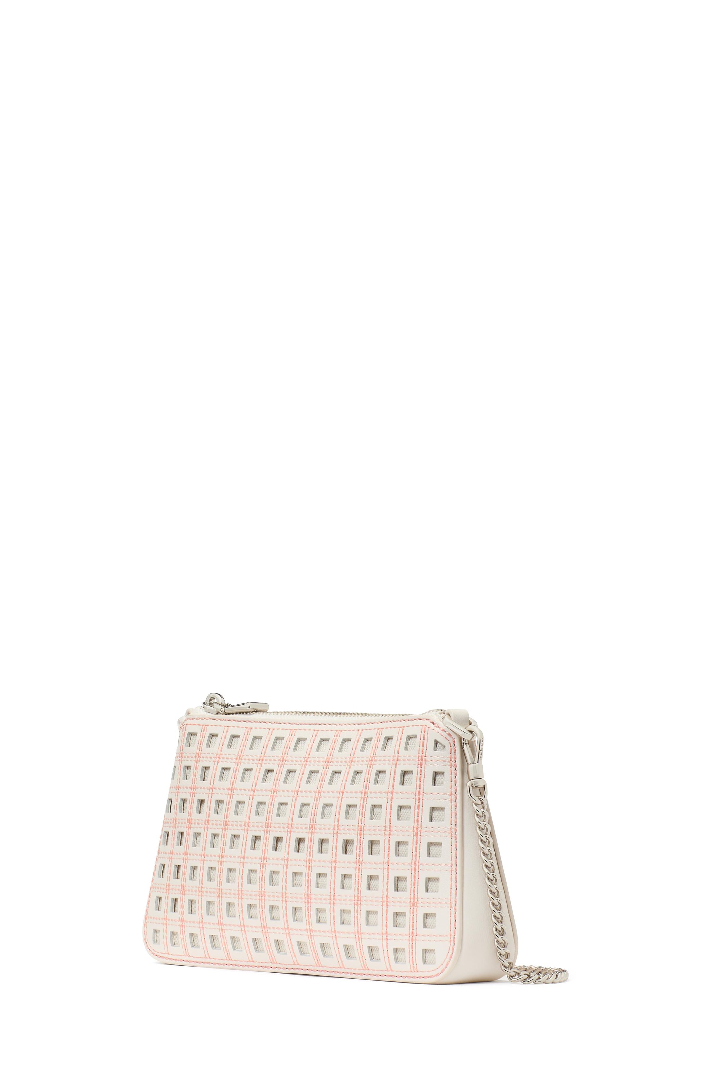 KL581-Grace Perforated Pochette-Cream Multi