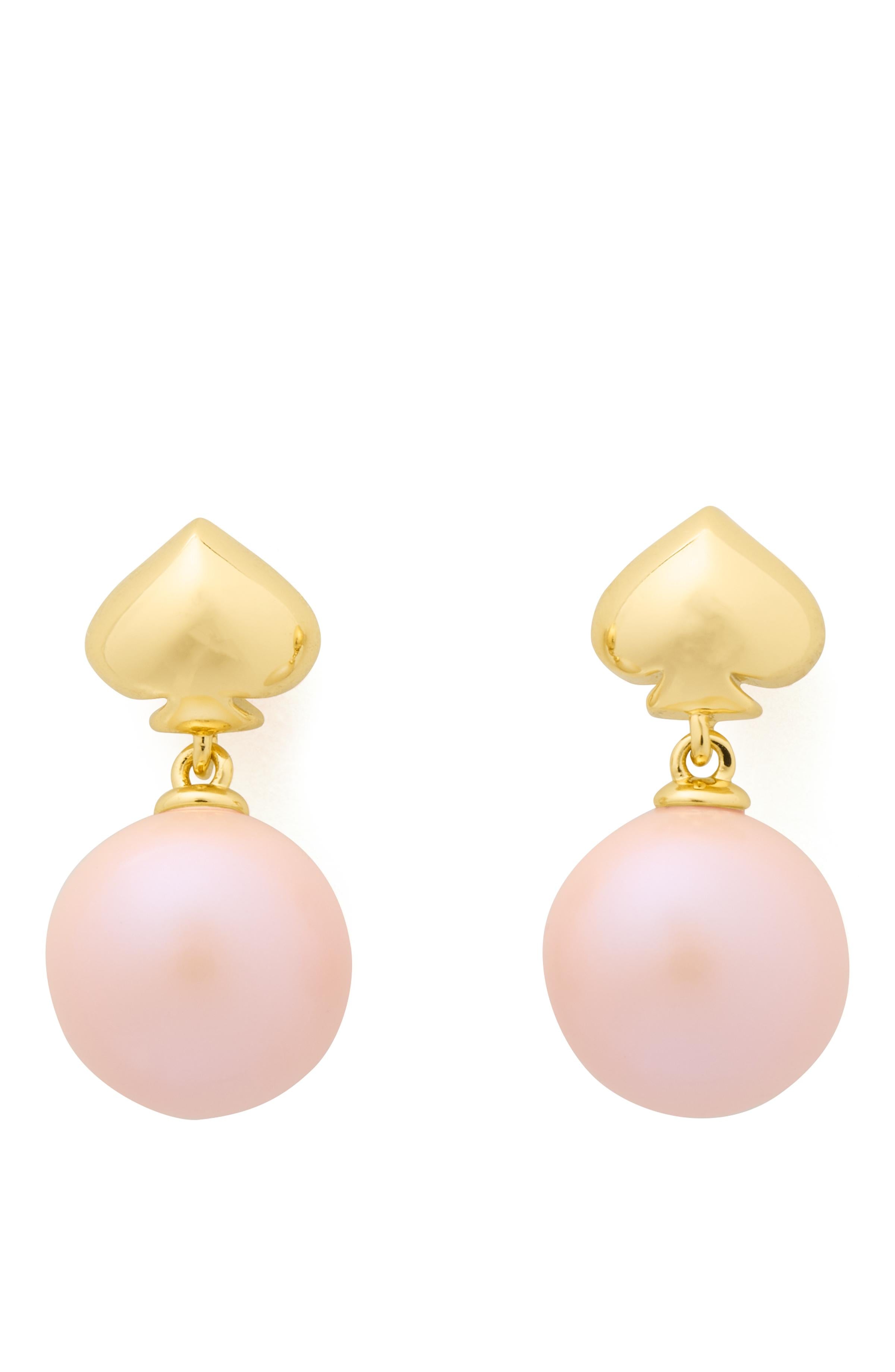 KL777-Pearlie Drop Earrings (Kl777-650)-Light Pink Multi