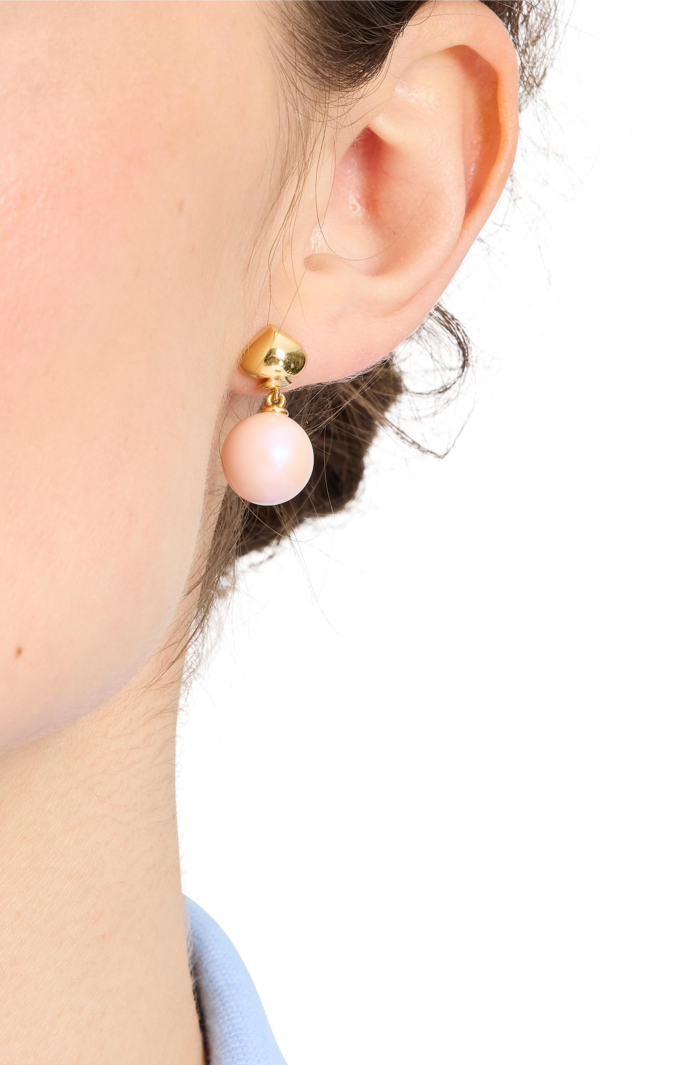 KL777-Pearlie Drop Earrings (Kl777-650)-Light Pink Multi