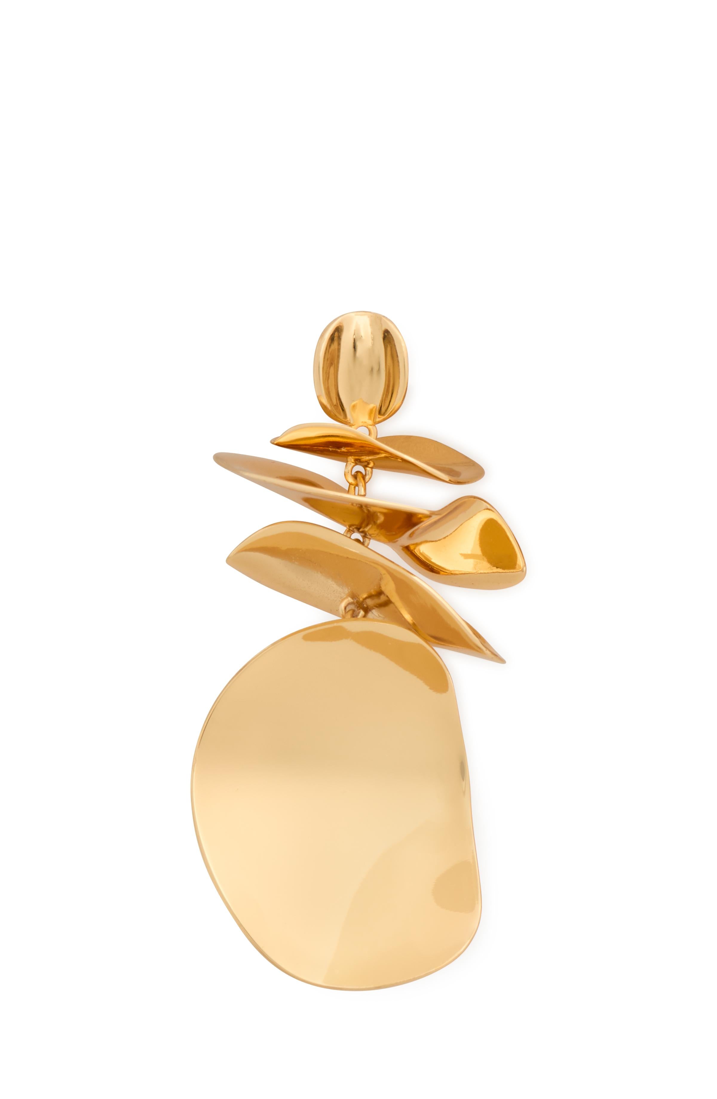 KL785-Snack Time Statement Earrings-Gold
