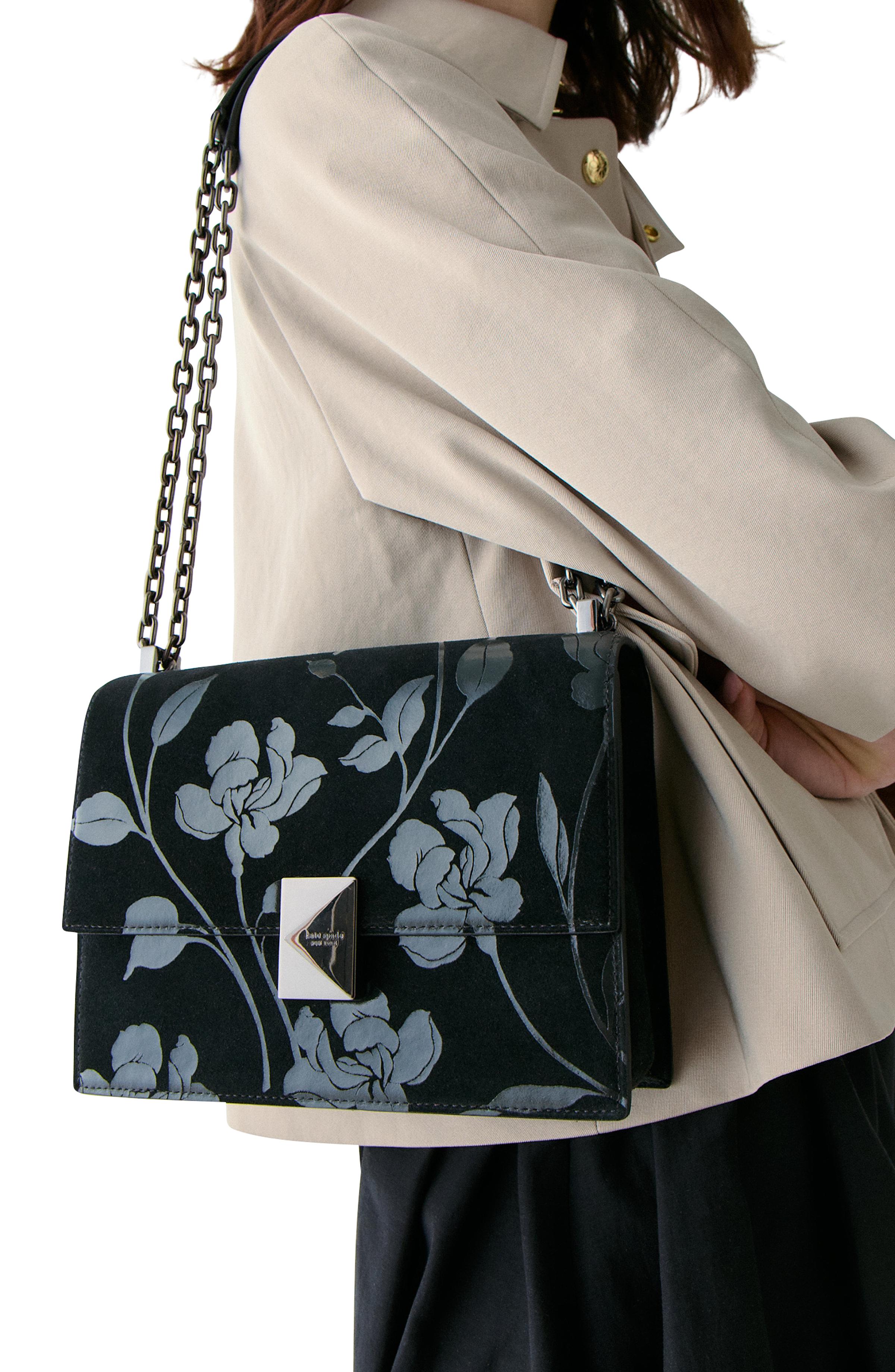 Deco Uptown Blooms Printed Suede Chain Shoulder