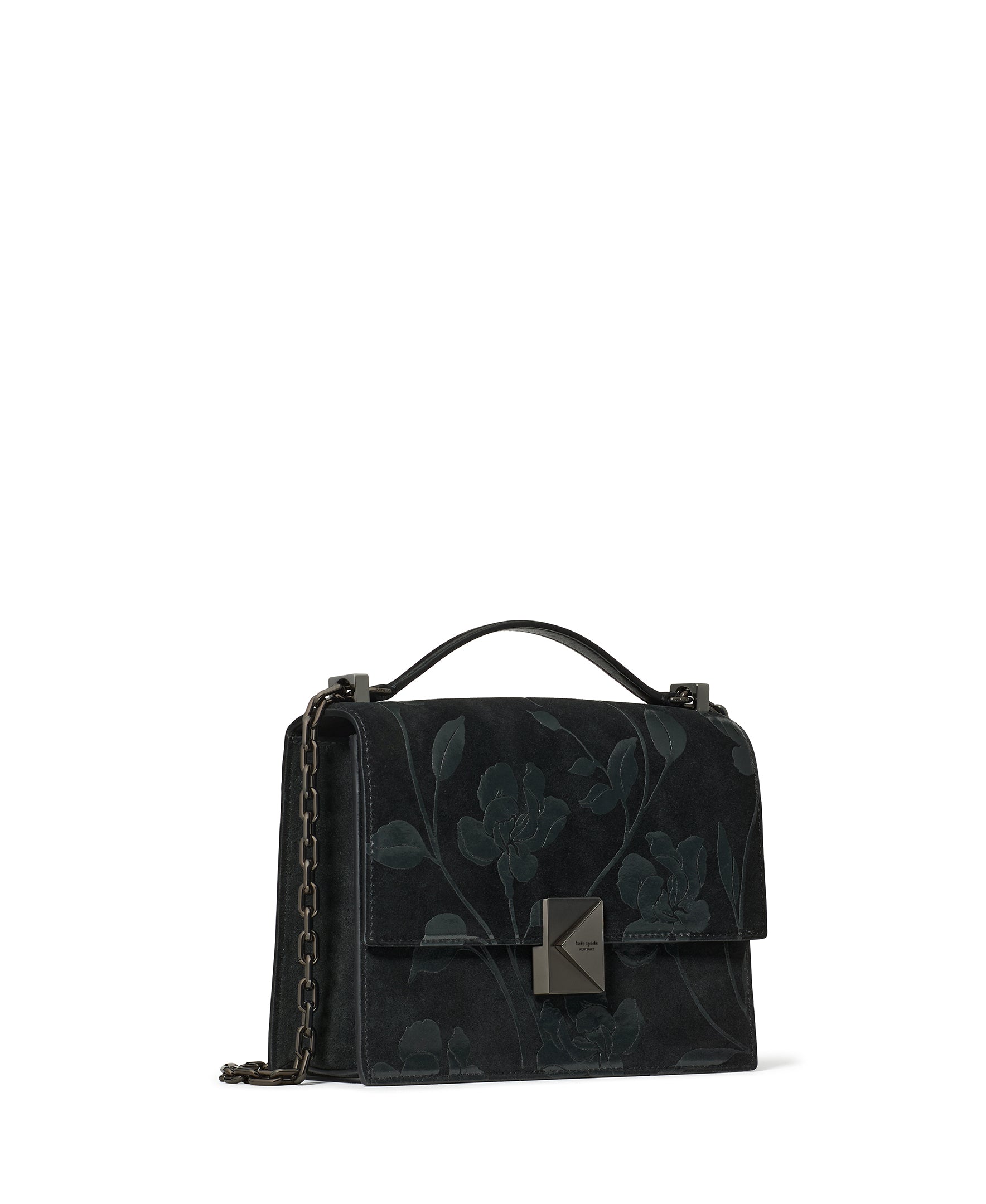 Deco Uptown Blooms Printed Suede Chain Shoulder