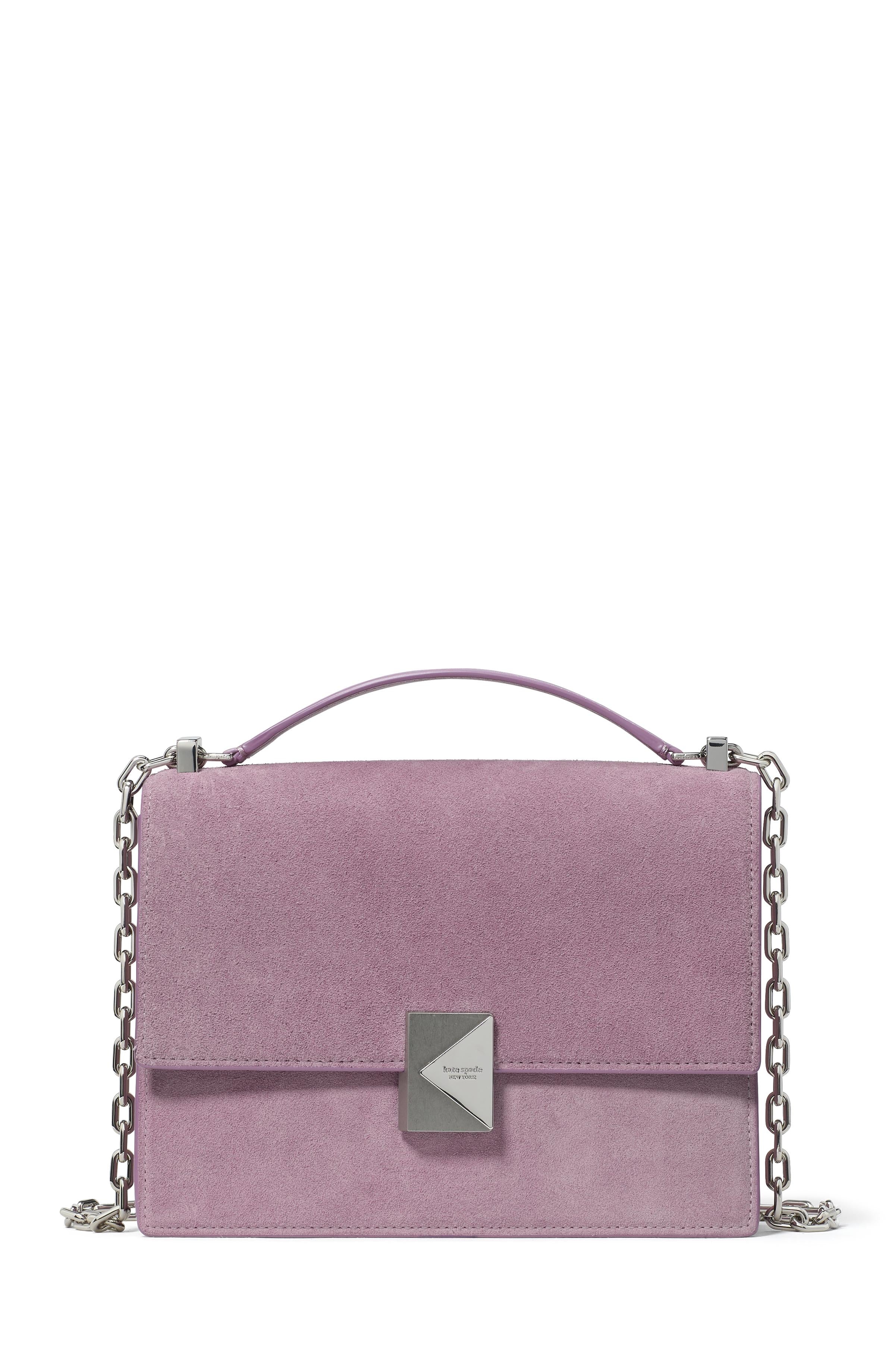KM275-Deco Suede Chain Shoulder Bag-Market Purple