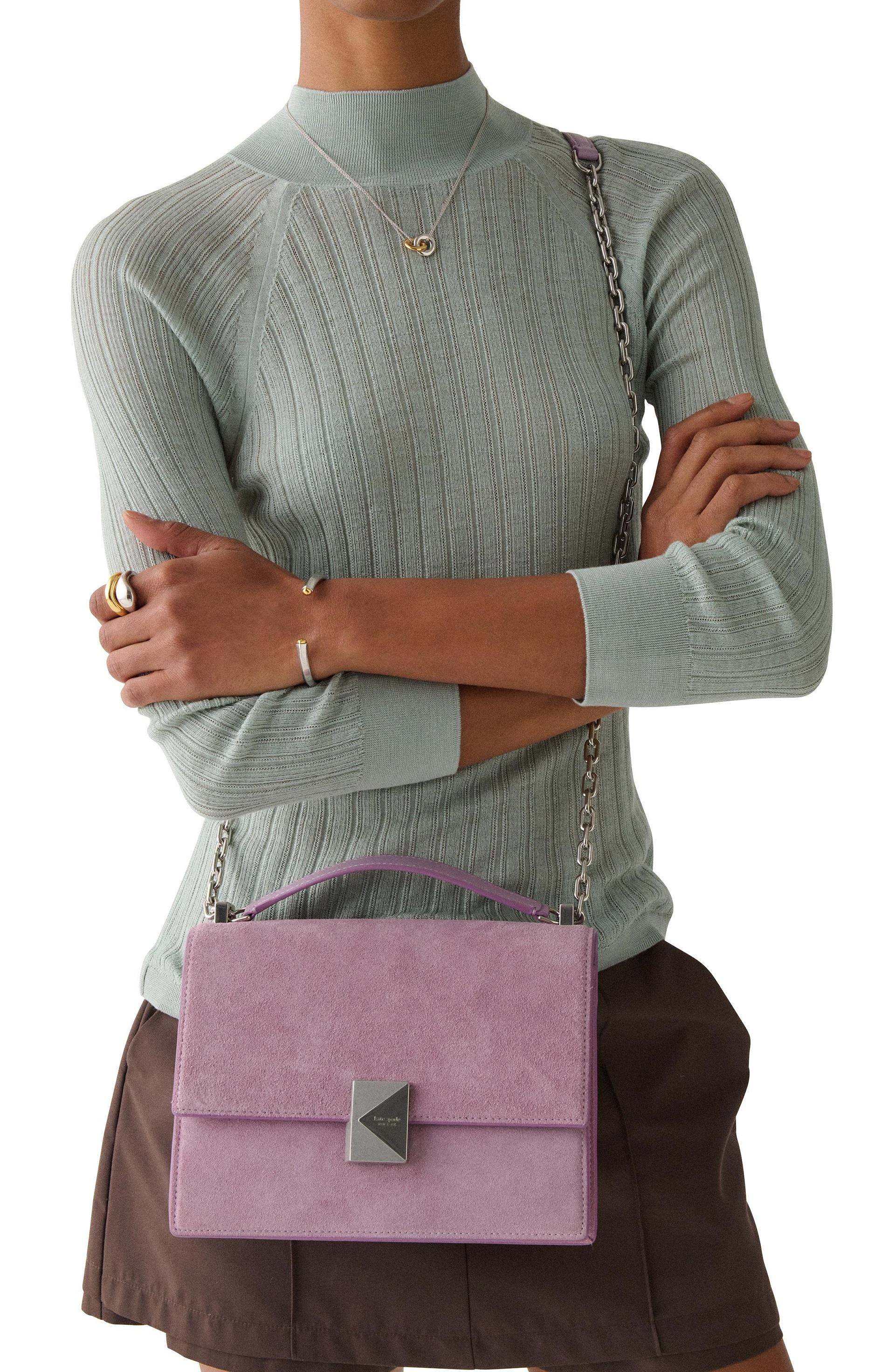 KM275-Deco Suede Chain Shoulder Bag-Market Purple