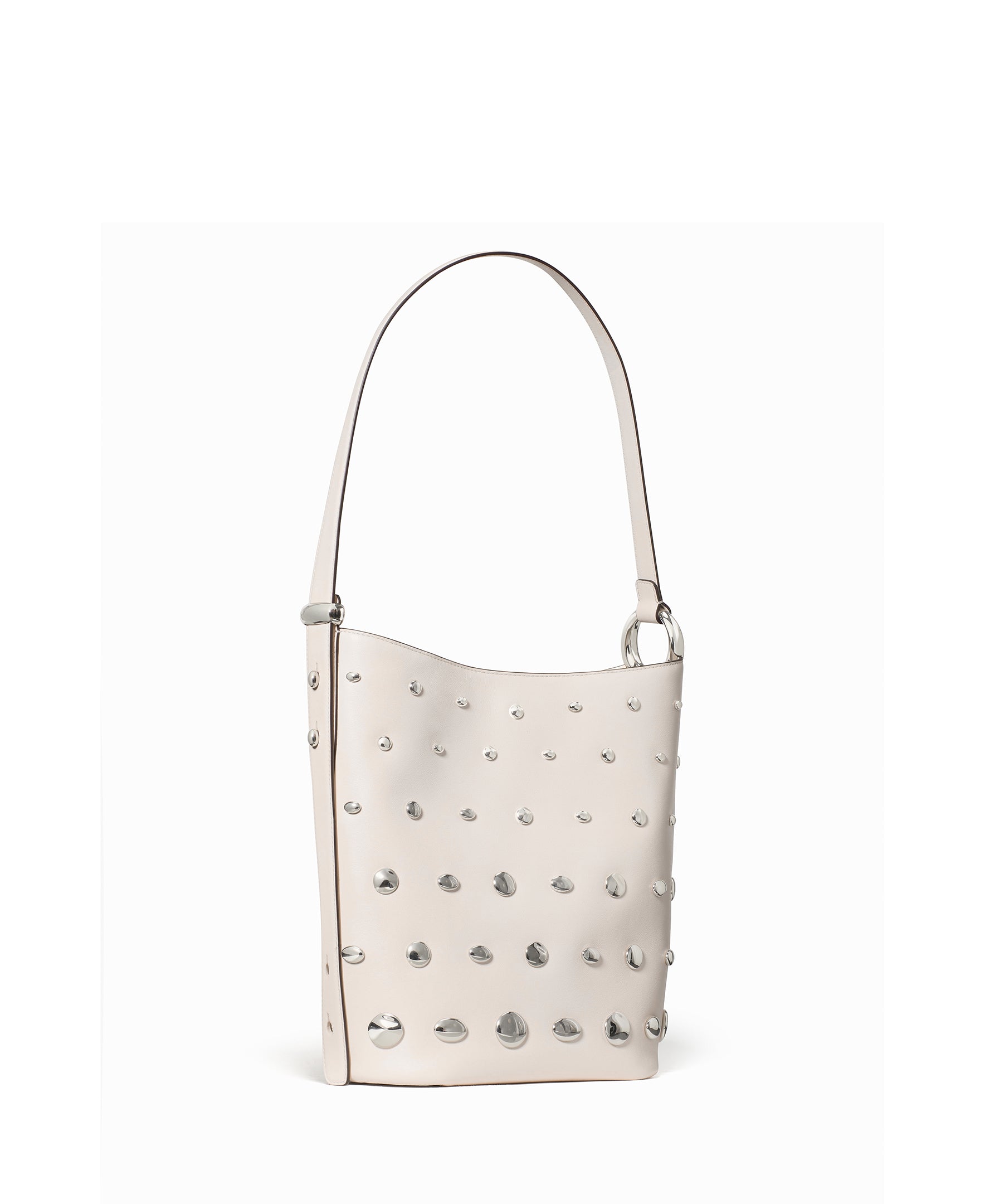 Halo Studded Fine Grain Leather Bucket