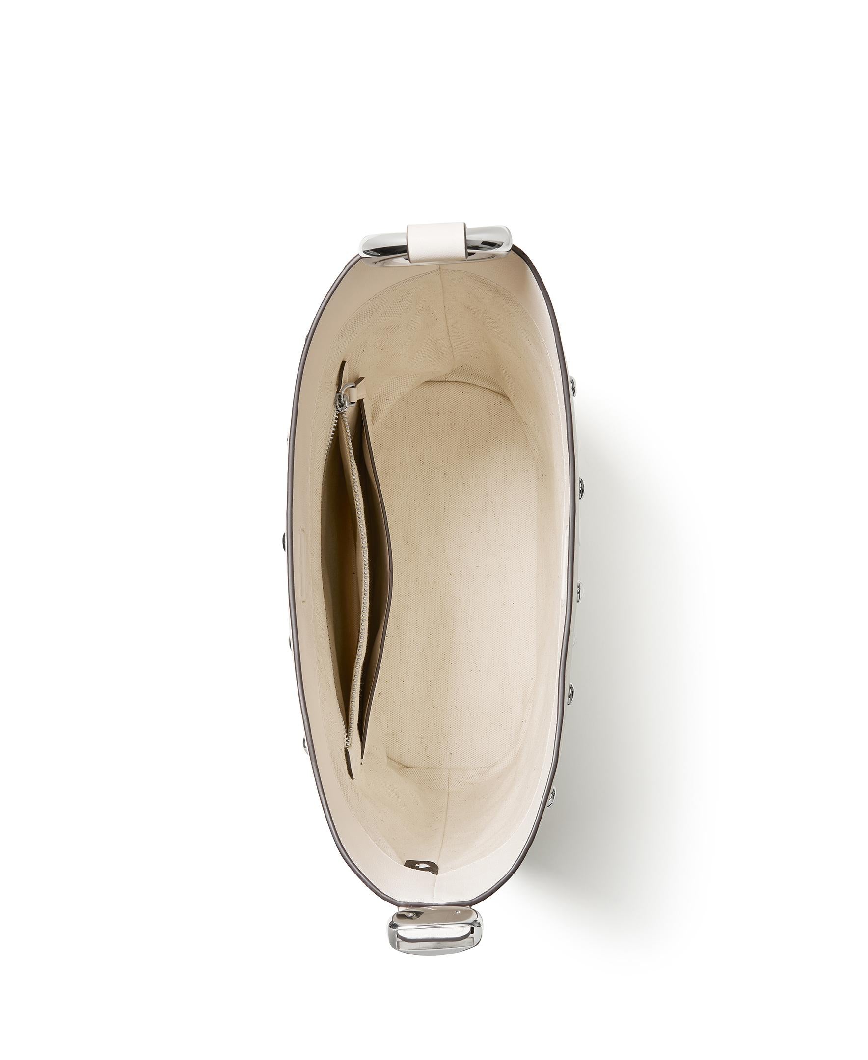 Halo Studded Fine Grain Leather Bucket