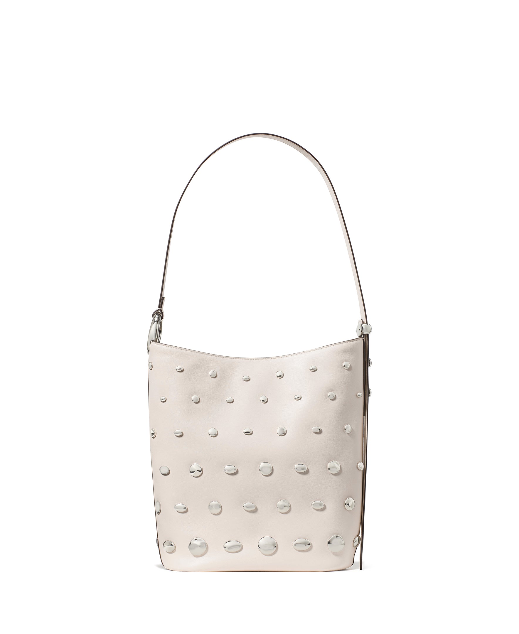 Halo Studded Fine Grain Leather Bucket