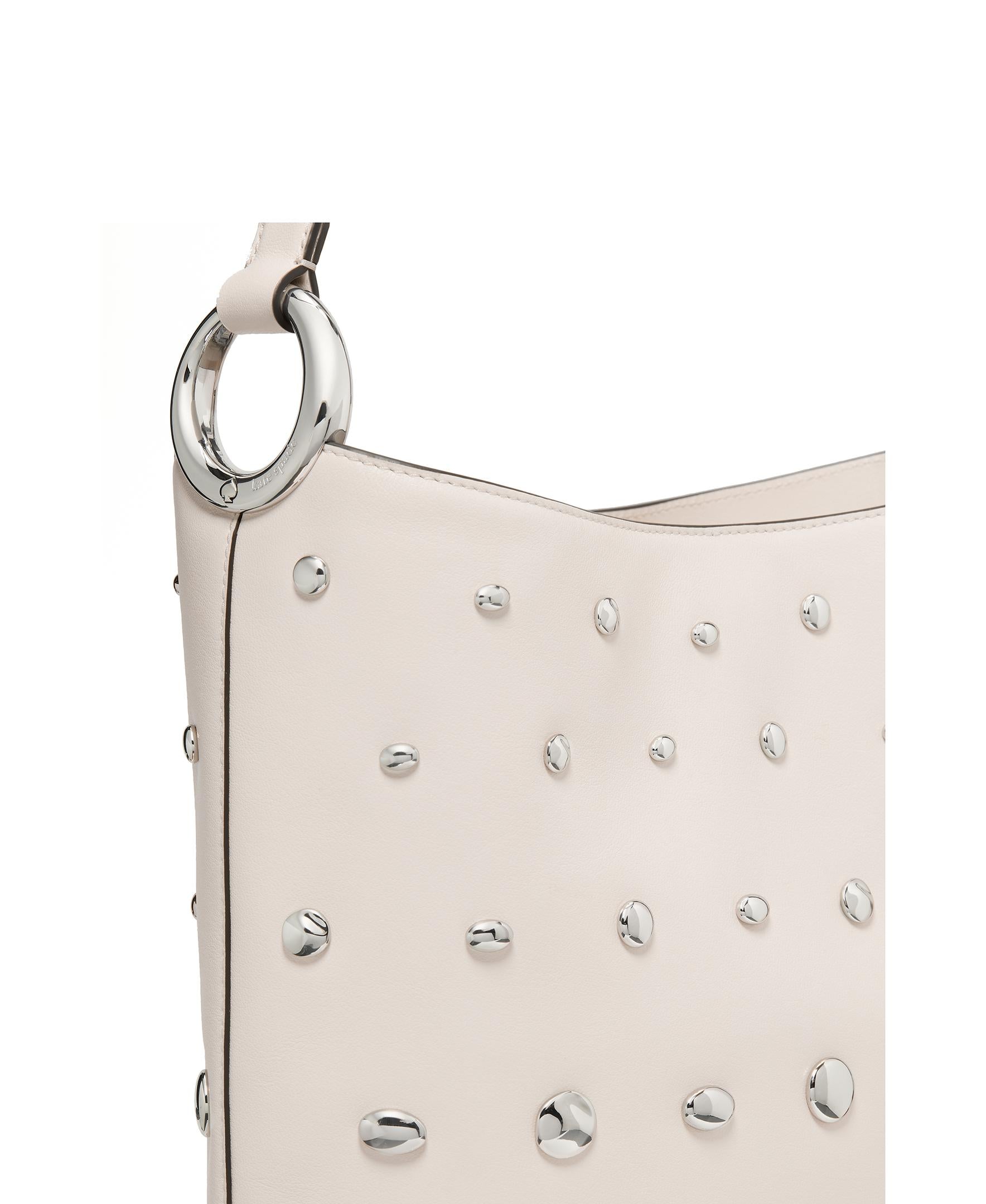 Halo Studded Fine Grain Leather Bucket