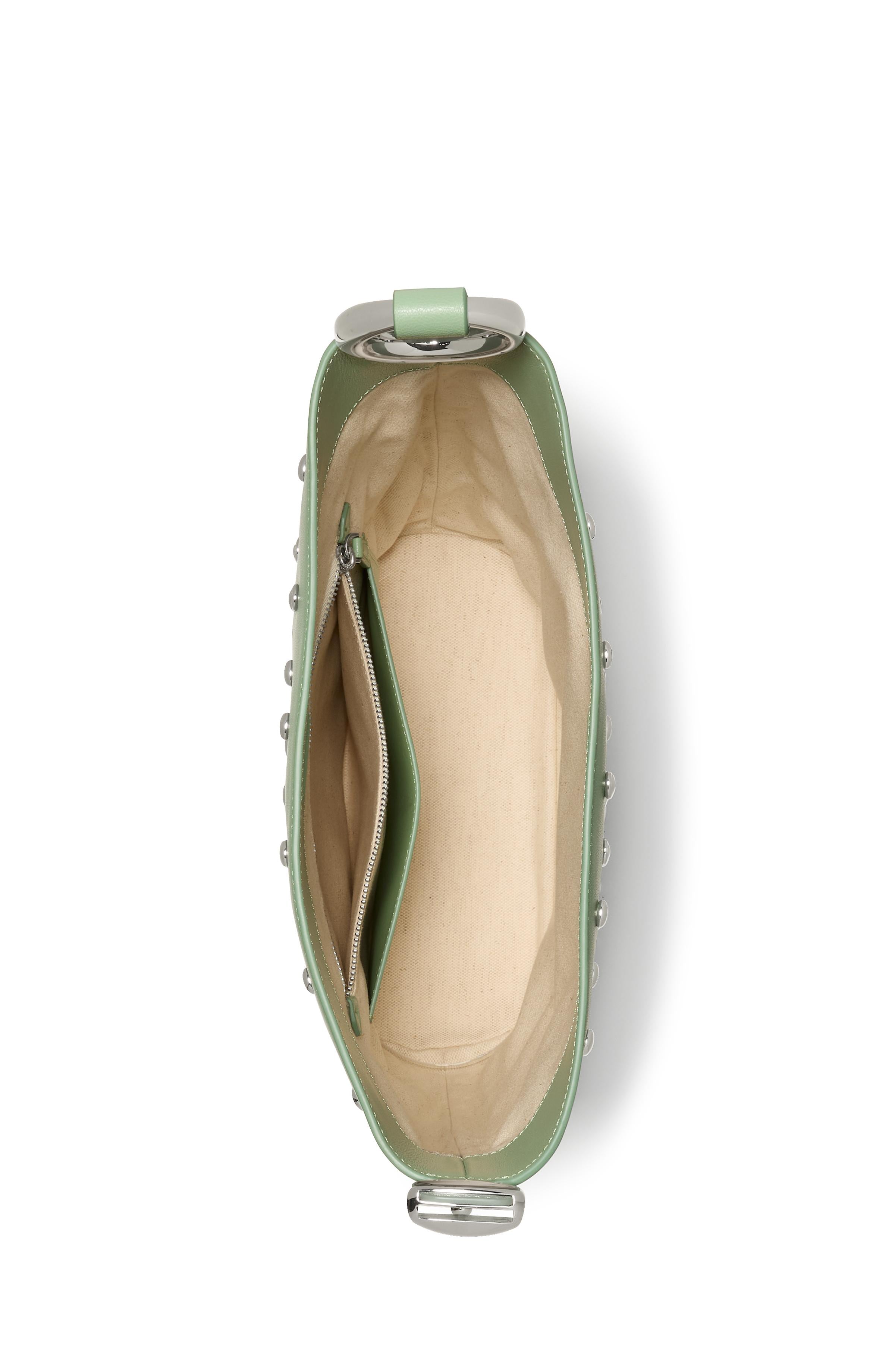 KM493-Halo Studded Bucket Bag-Crisp Sage