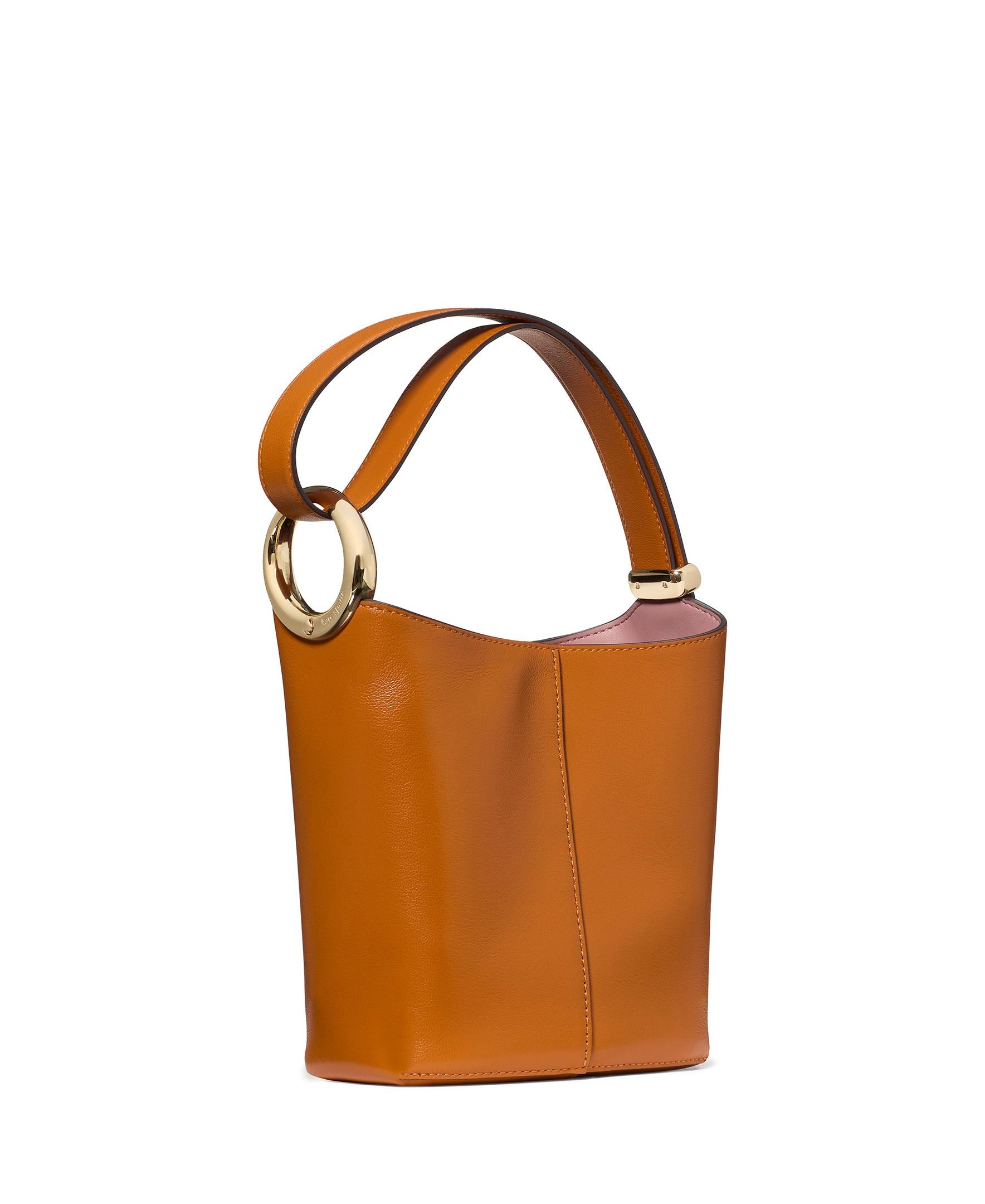 Halo Fine Grain Leather Mini Bucket