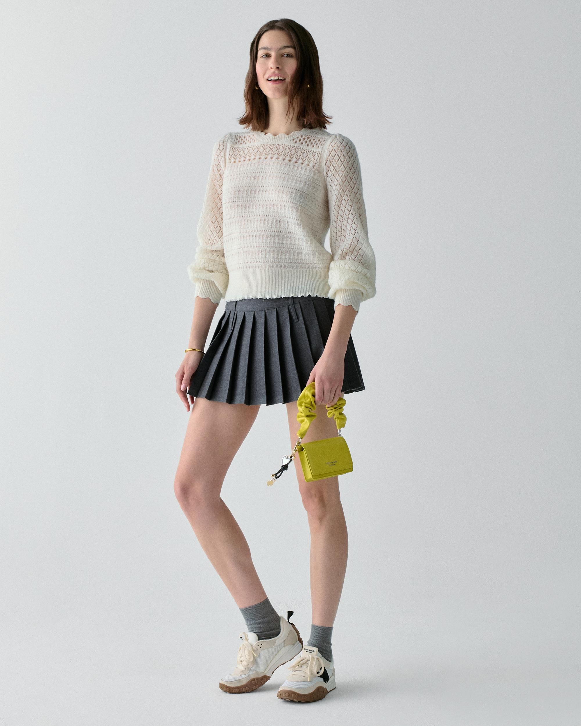 KM773-Pointelle Sweater-Cream