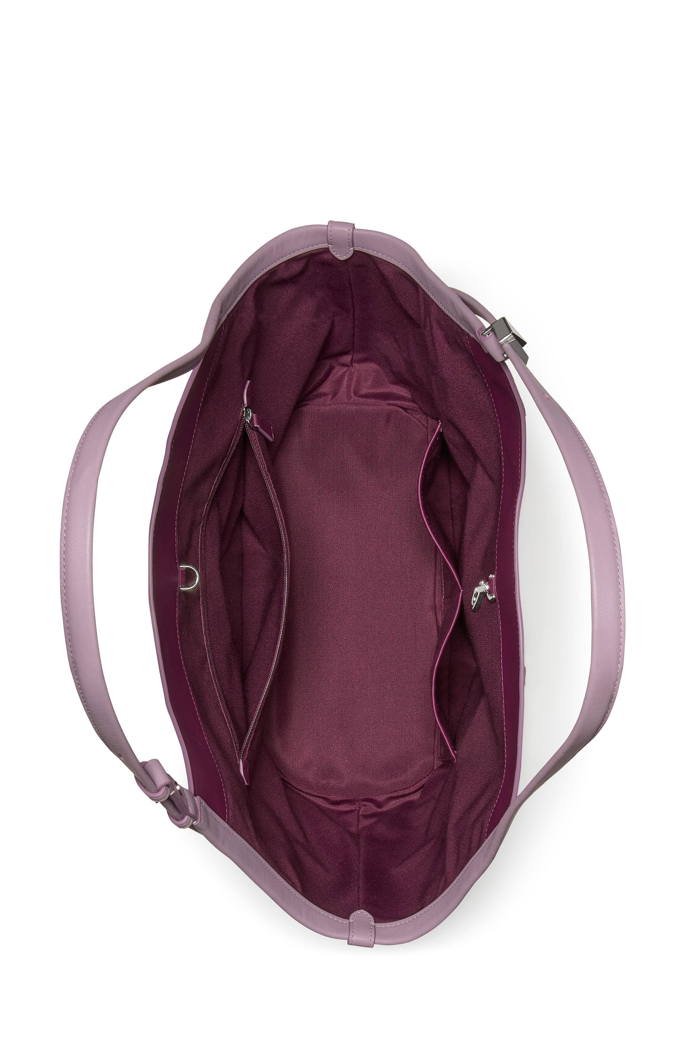 KN023-Deco Suede Tulip Tote-Market Purple