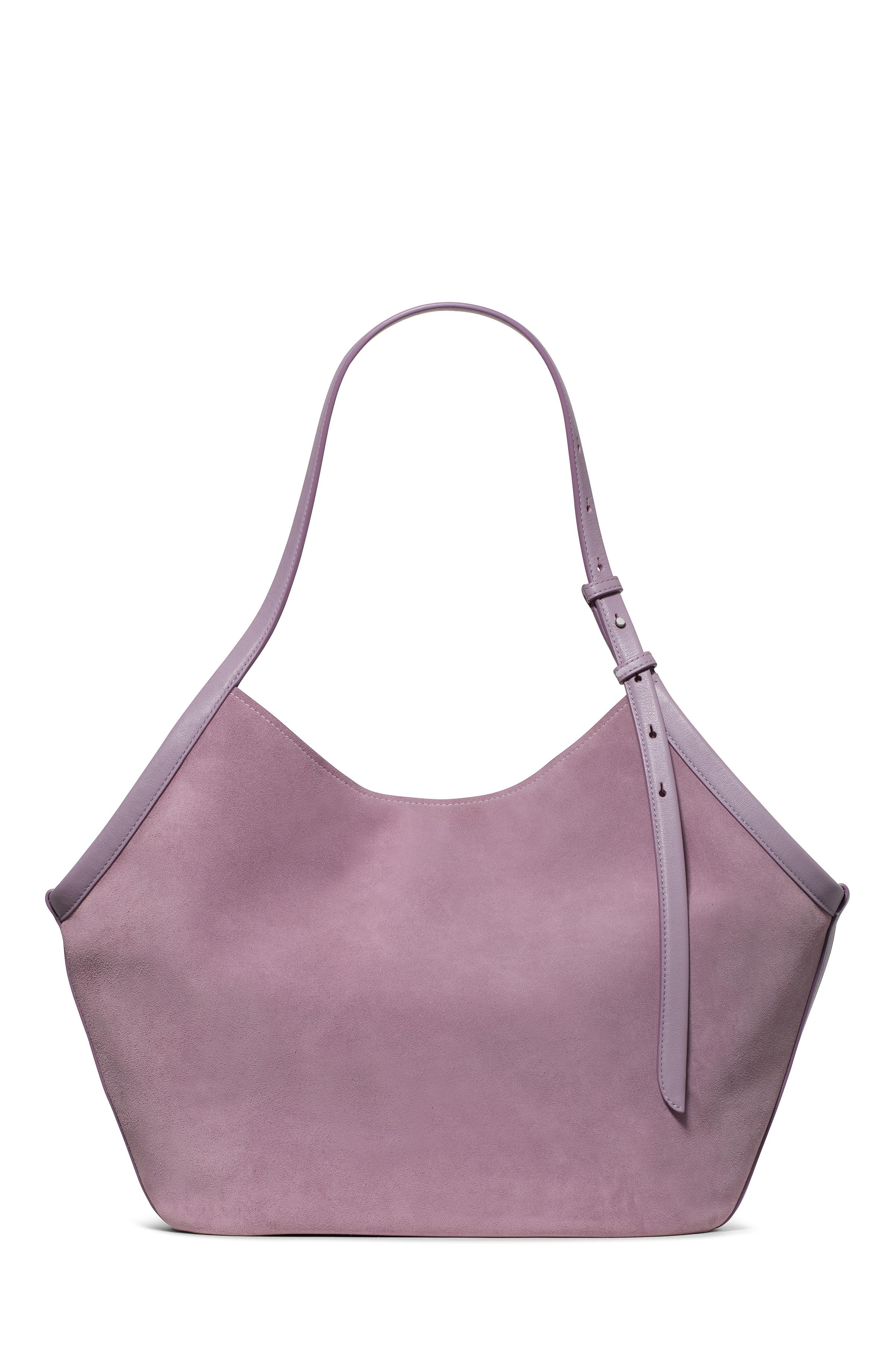 KN023-Deco Suede Tulip Tote-Market Purple